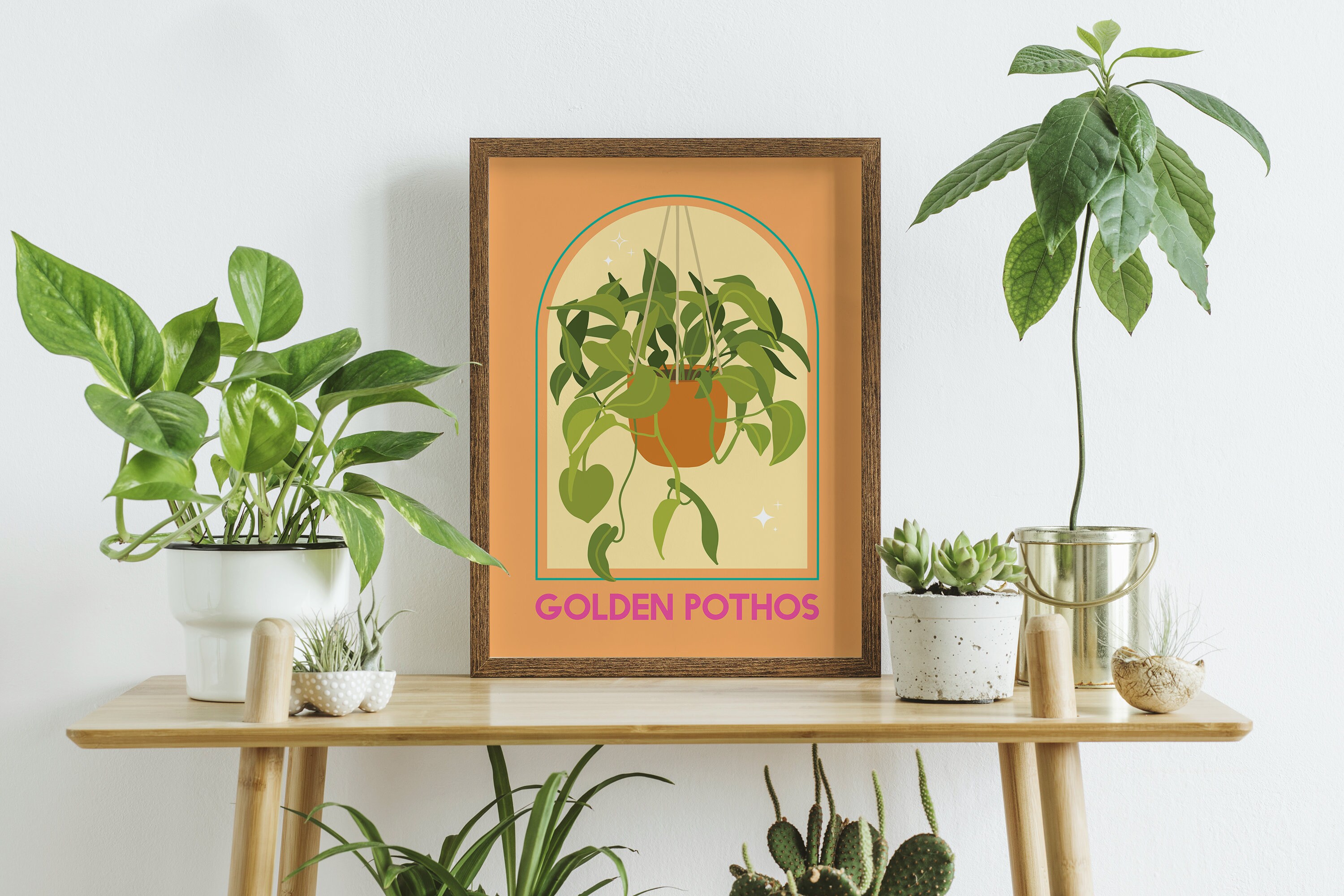 Golden Pothos House Plant Print - Image 3
