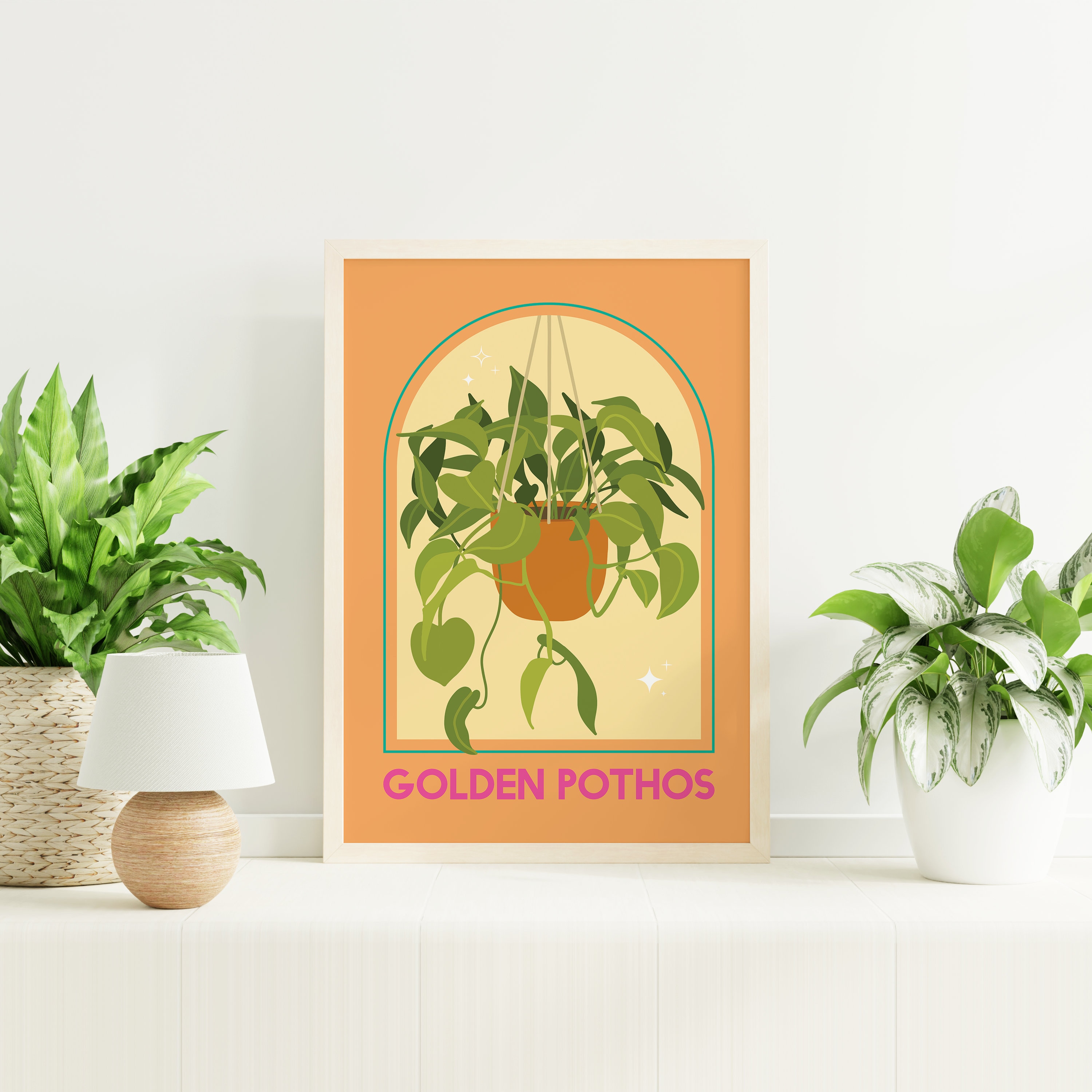 Golden Pothos House Plant Print - Image 4