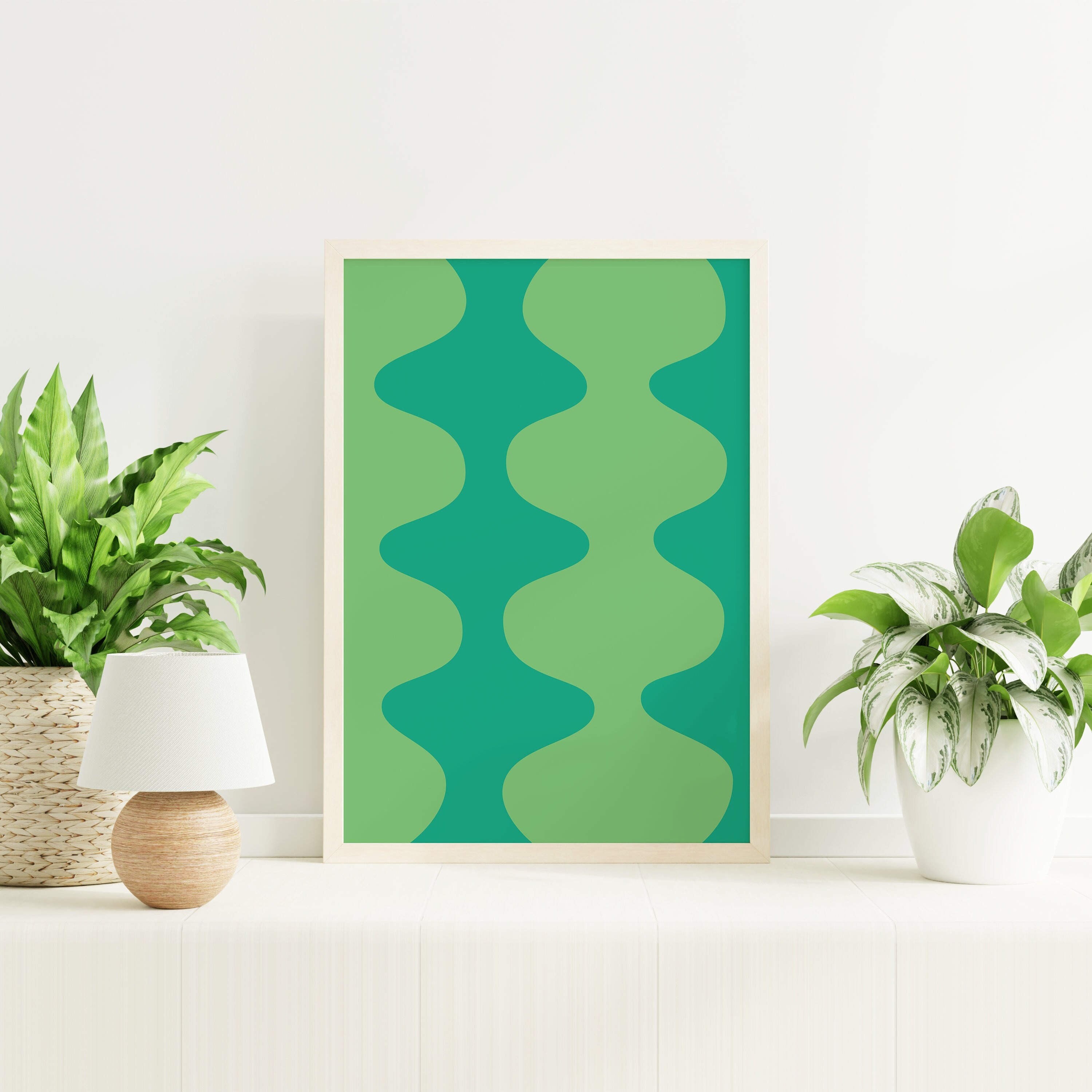 Green Abstract Print - Image 2