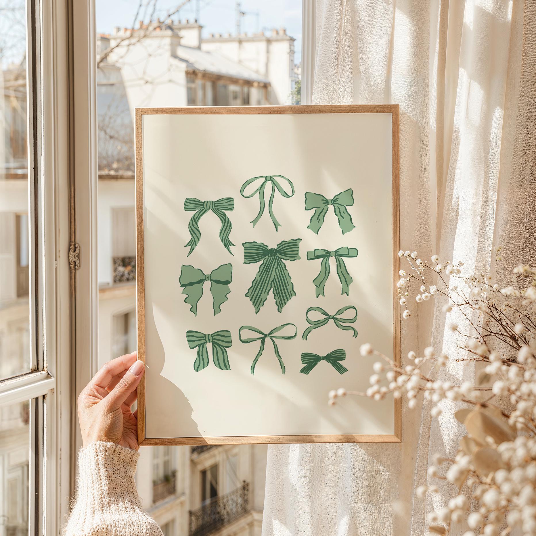 Green Bows Print - Image 2