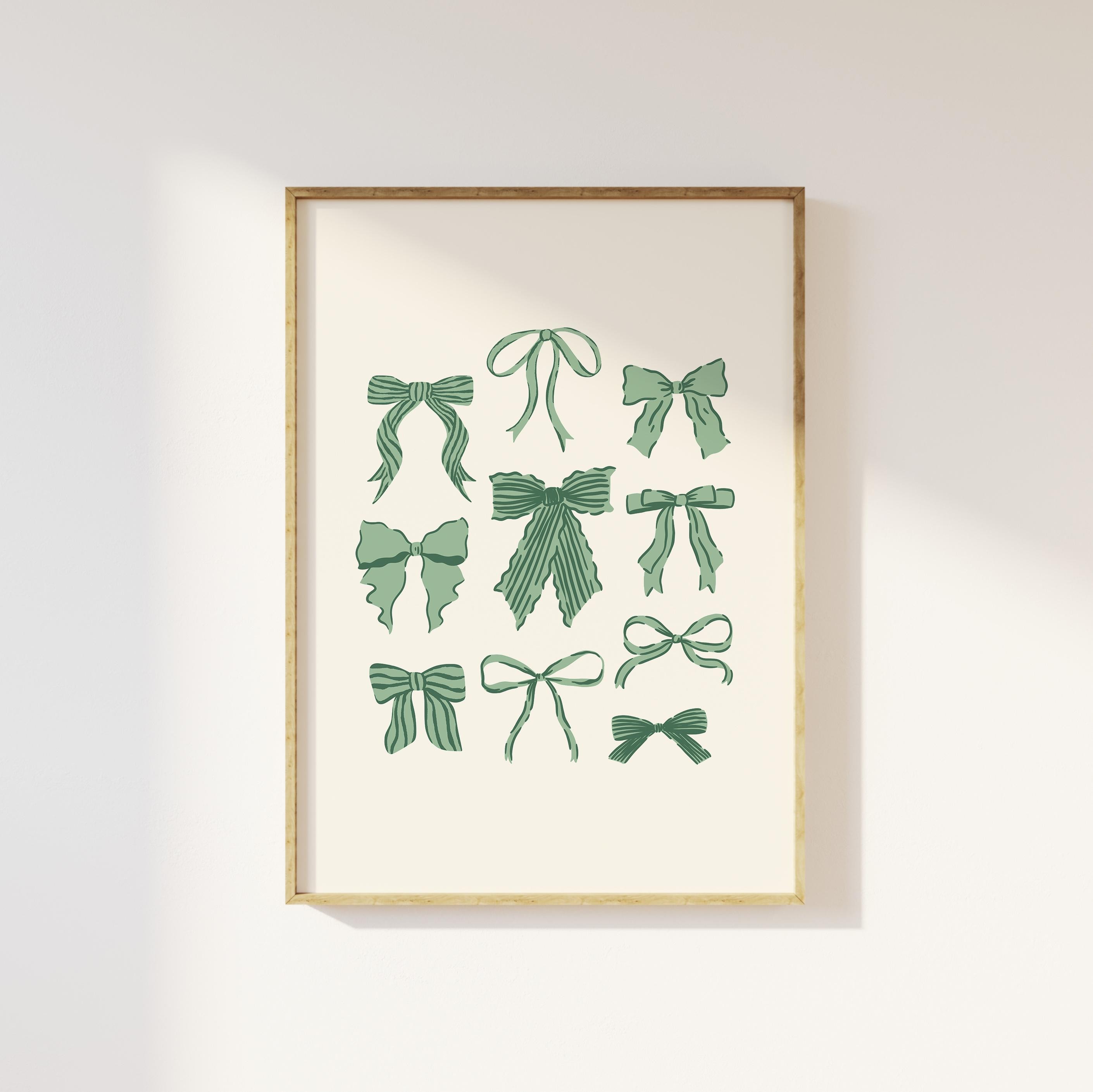 Green Bows Print - Image 3