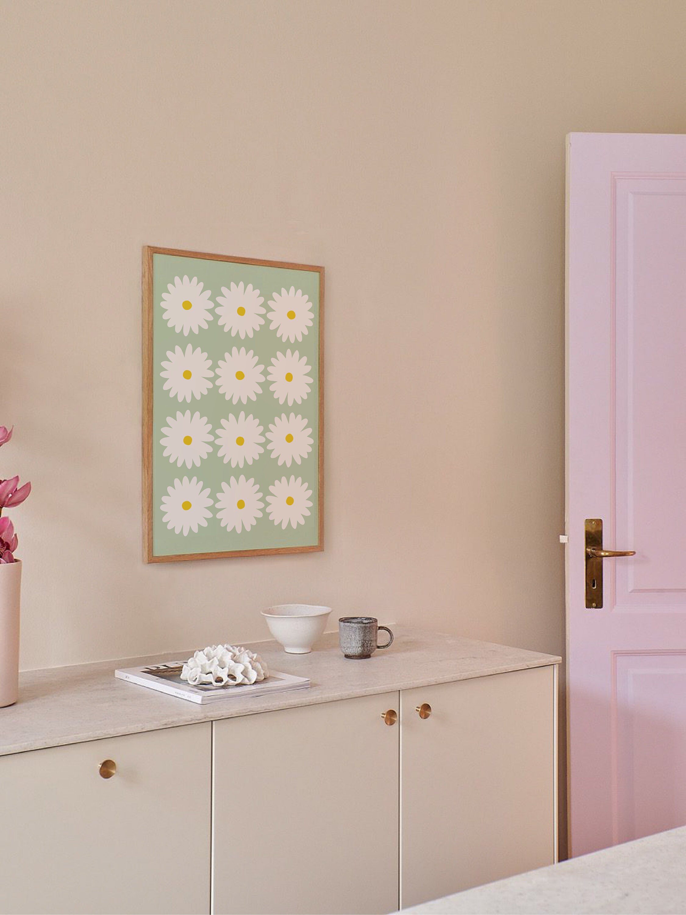 Green Daisy Print - Image 2