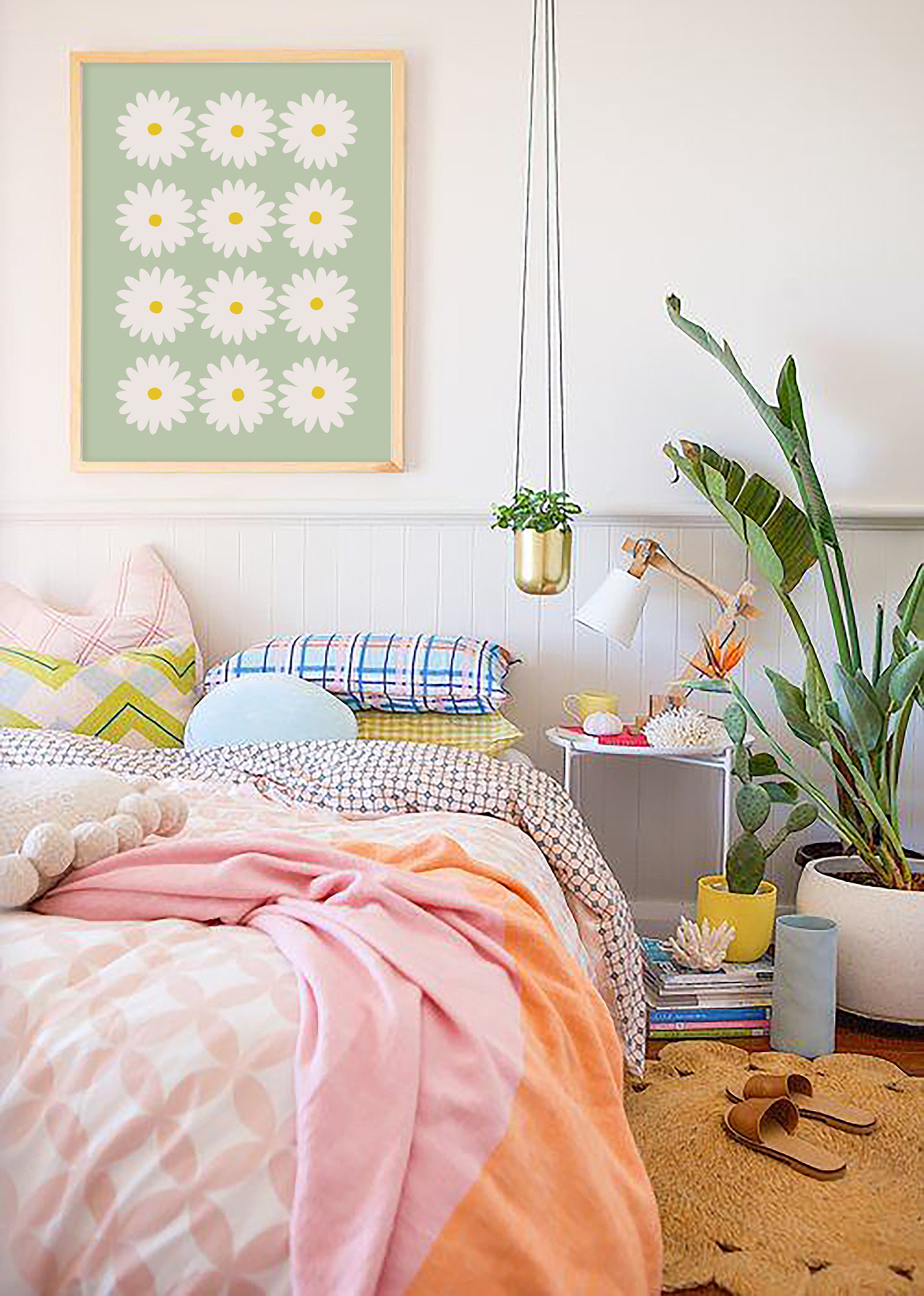 Green Daisy Print - Image 3