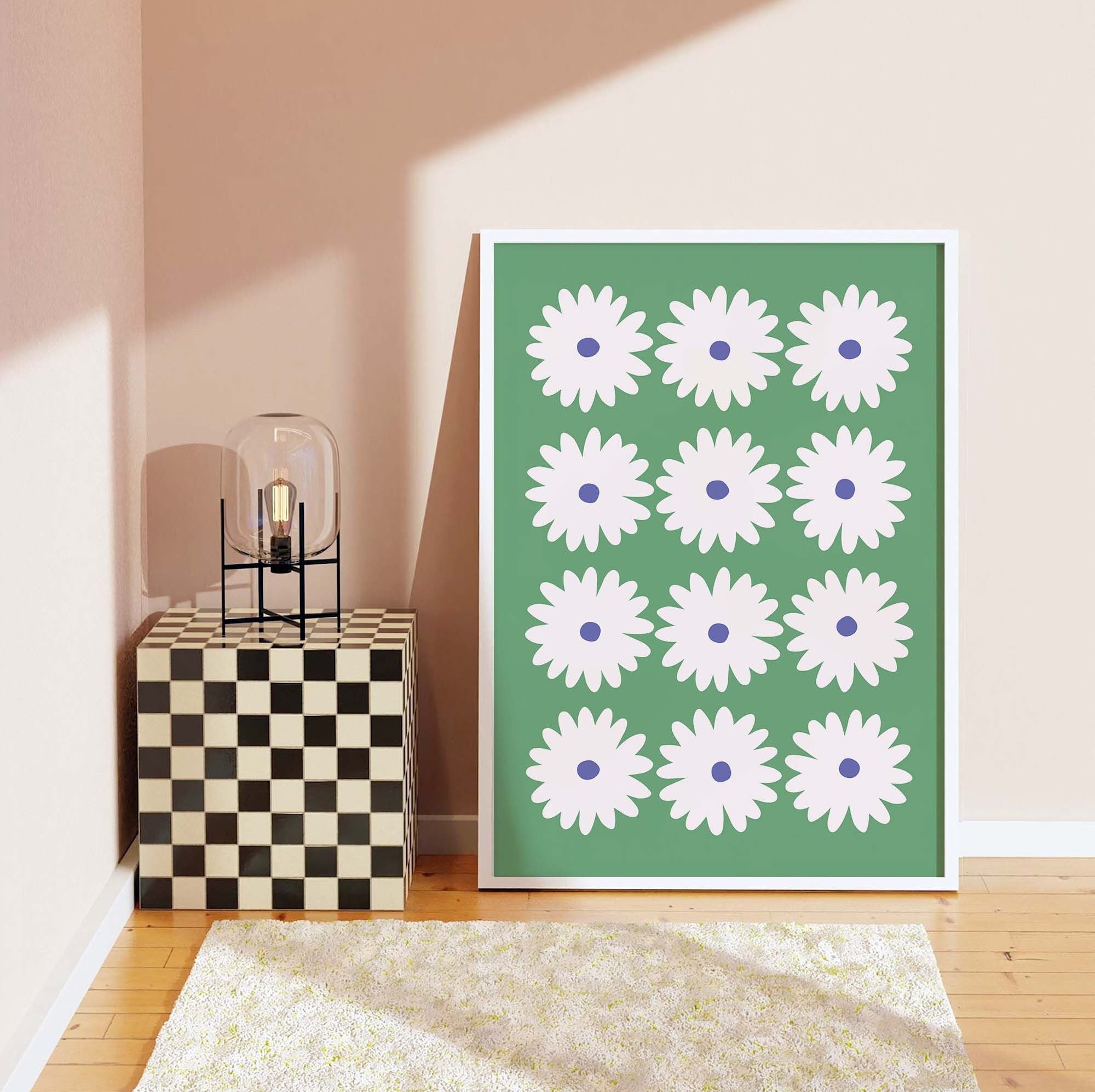 Green Daisy Print - Image 3