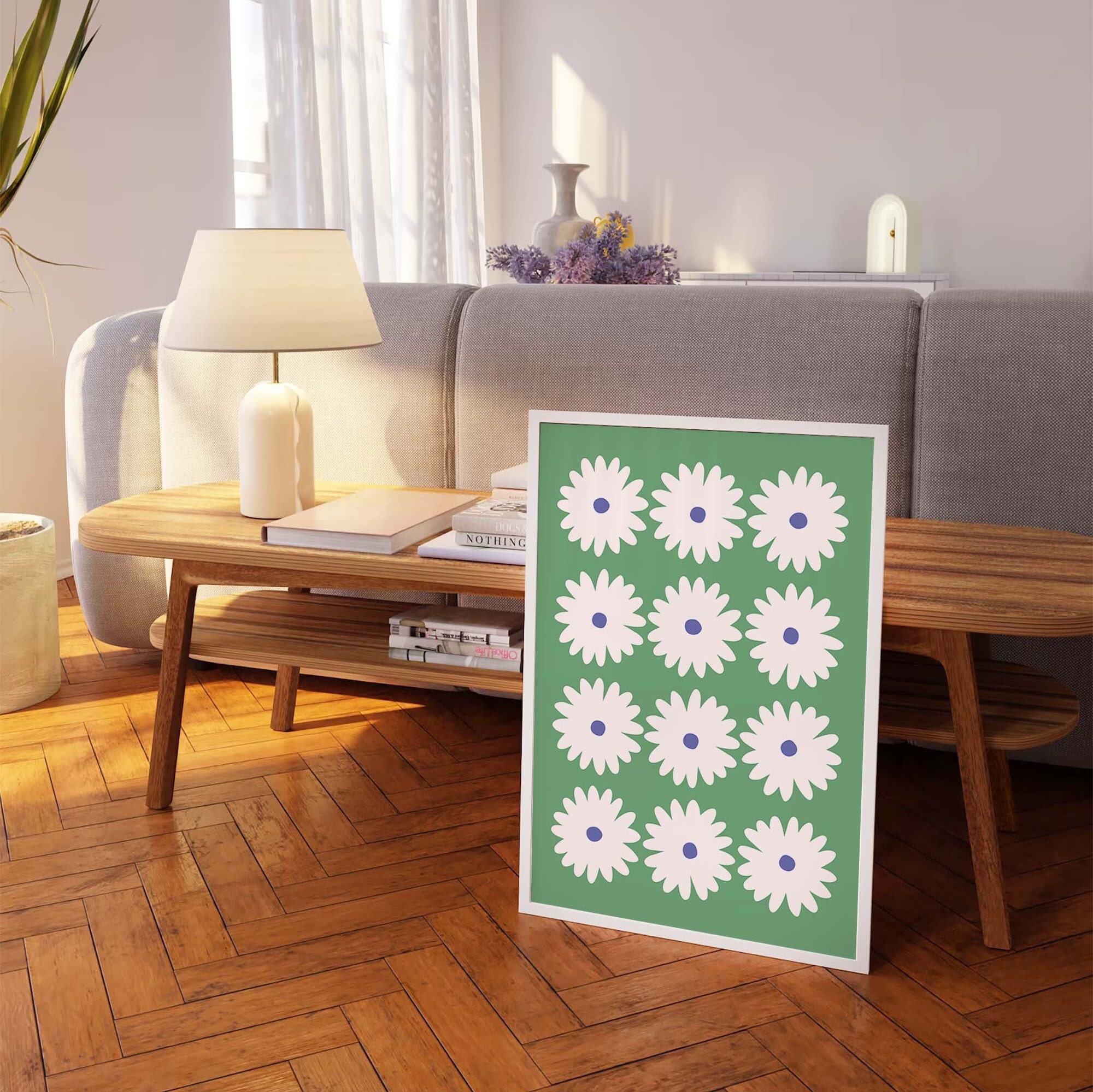 Green Daisy Print - Image 5