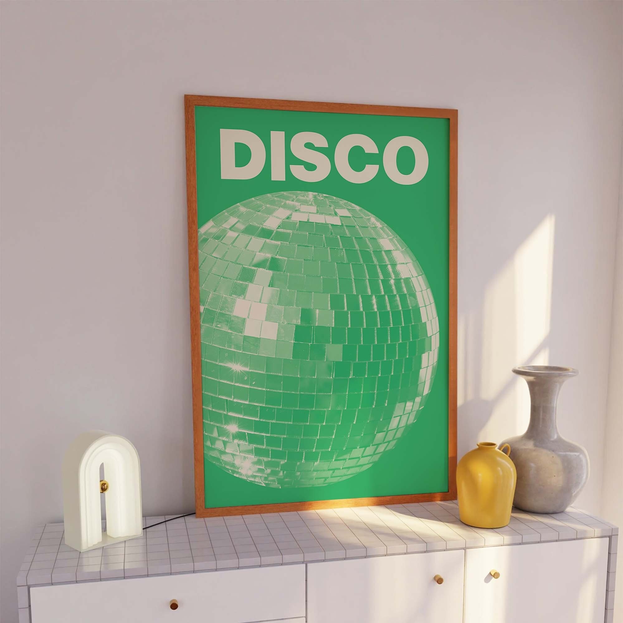 Green Disco Print