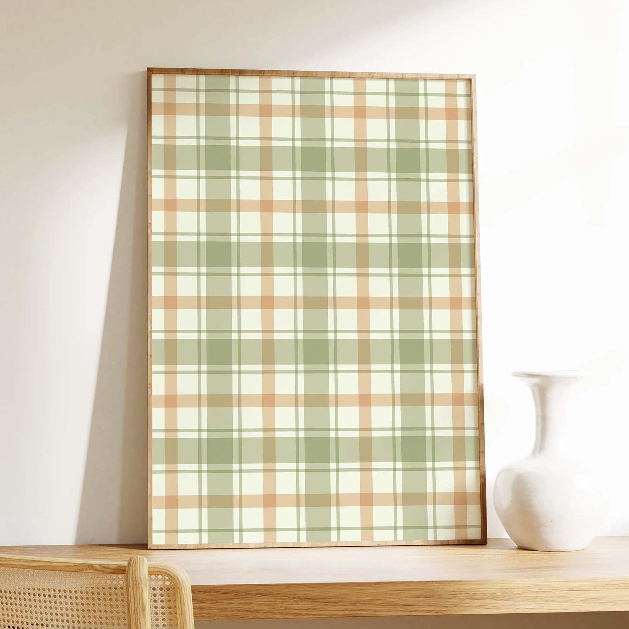 Green Plaid Print