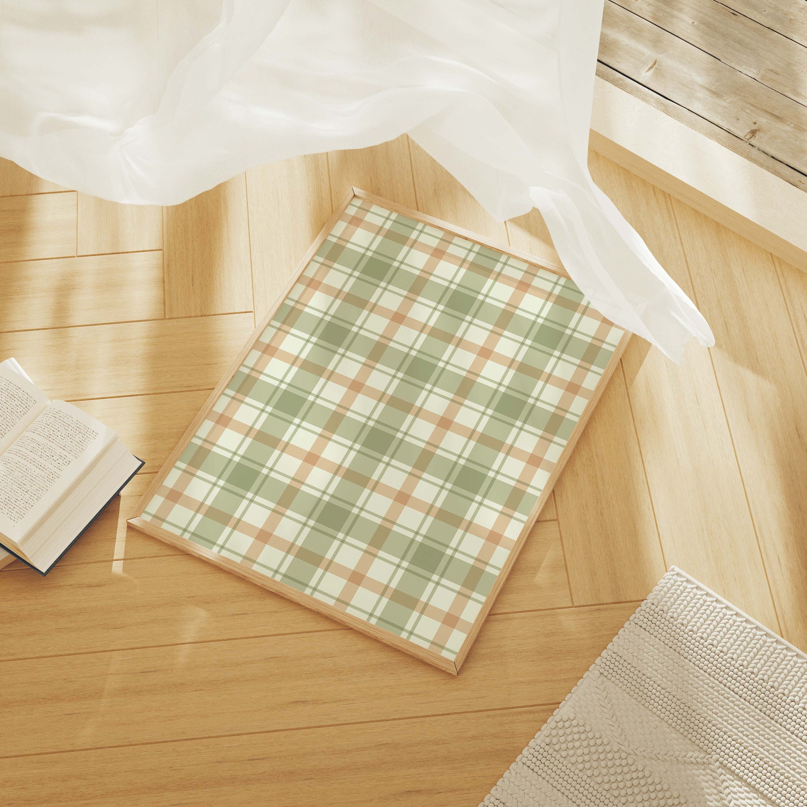 Green Plaid Print - Image 3