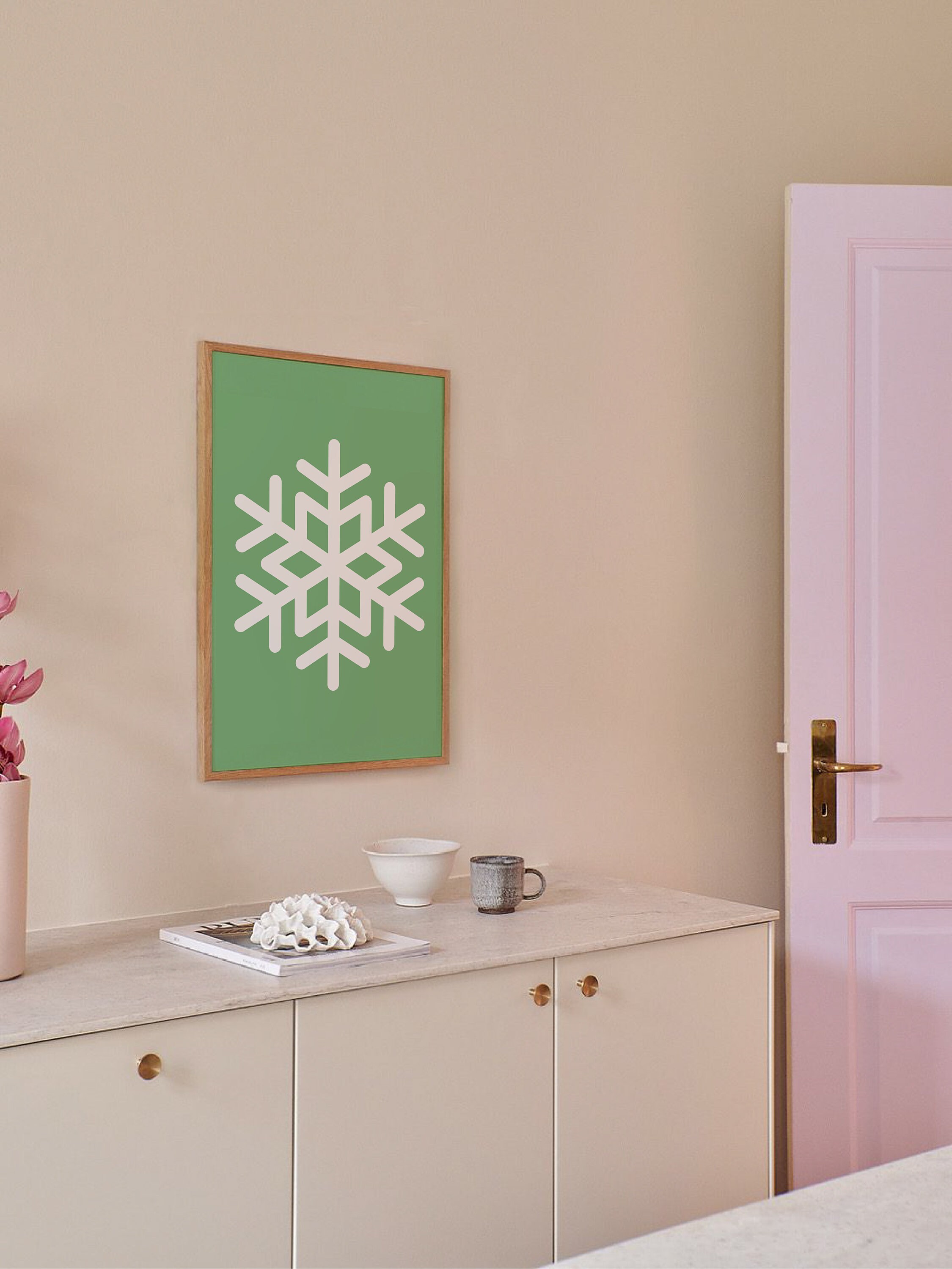 Green Snowflake Print - Image 5