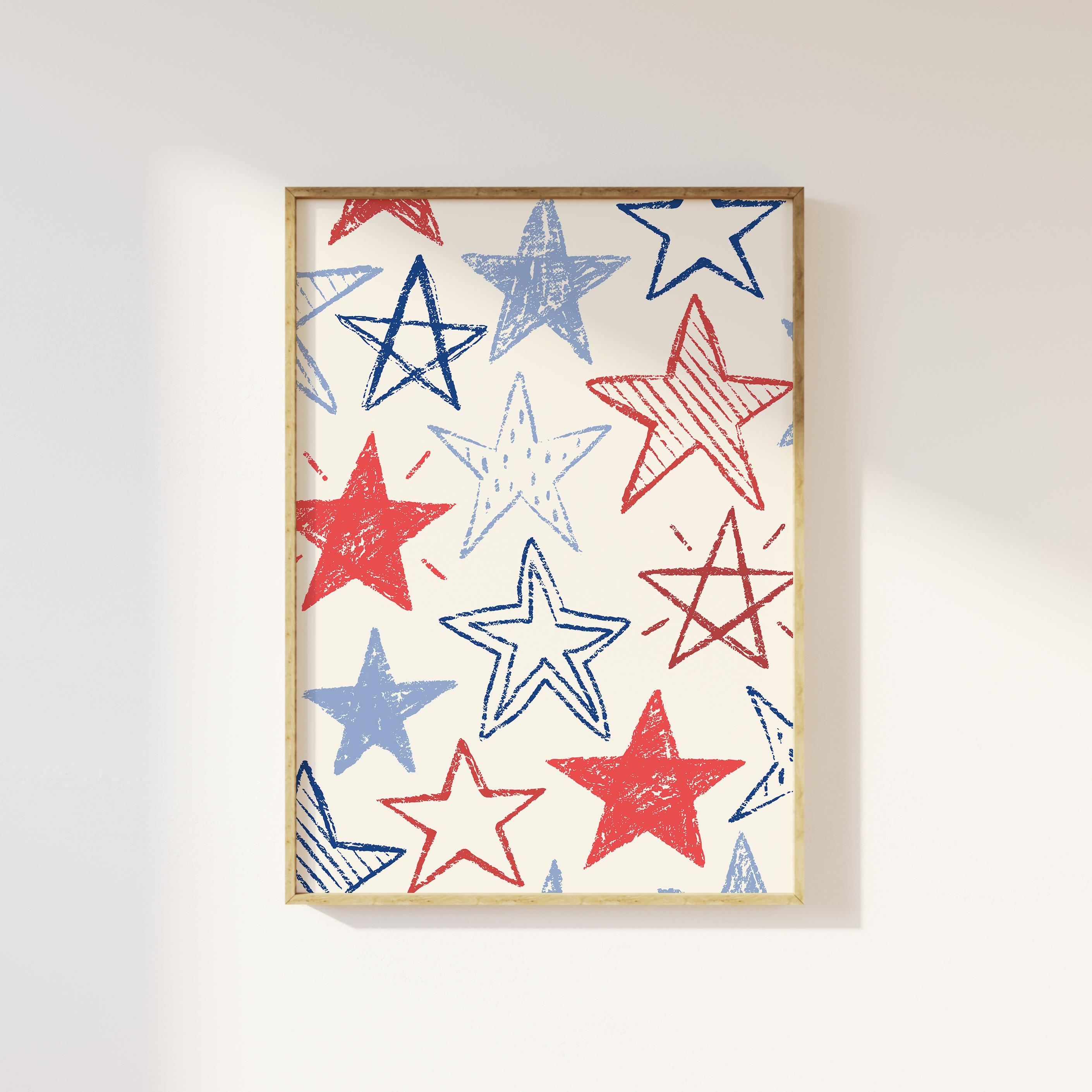 Handdrawn Stars Print - Image 3