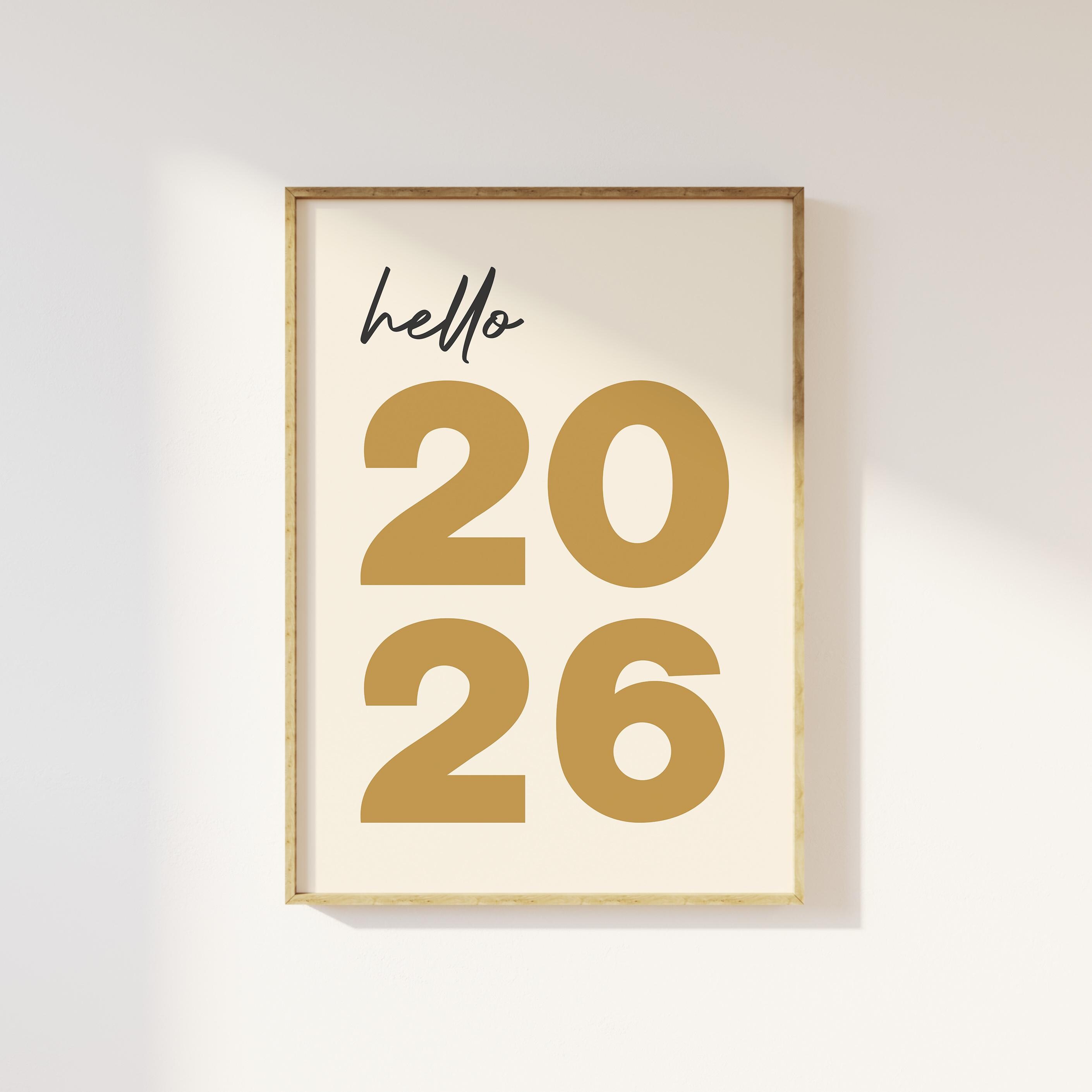 Hello 2026 New Years Print