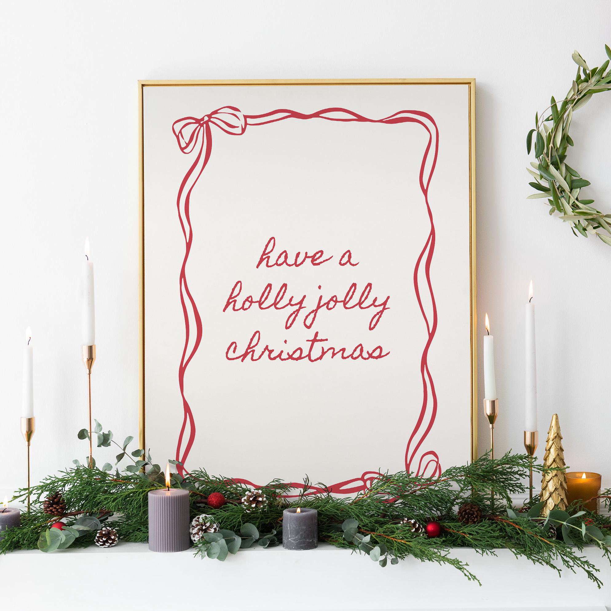 Holly Jolly Christmas Print - Image 4