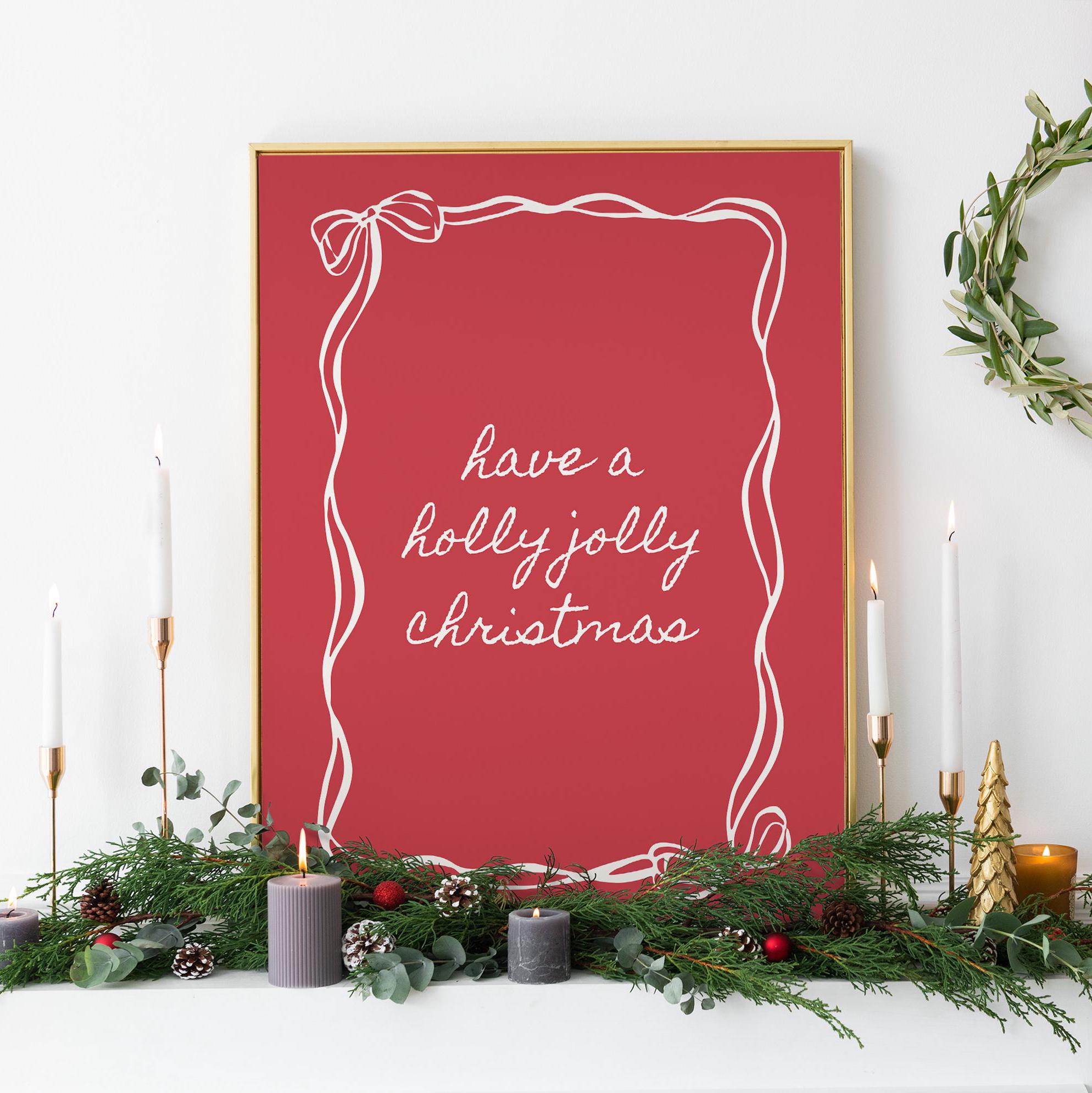Holly Jolly Christmas Print - Image 4