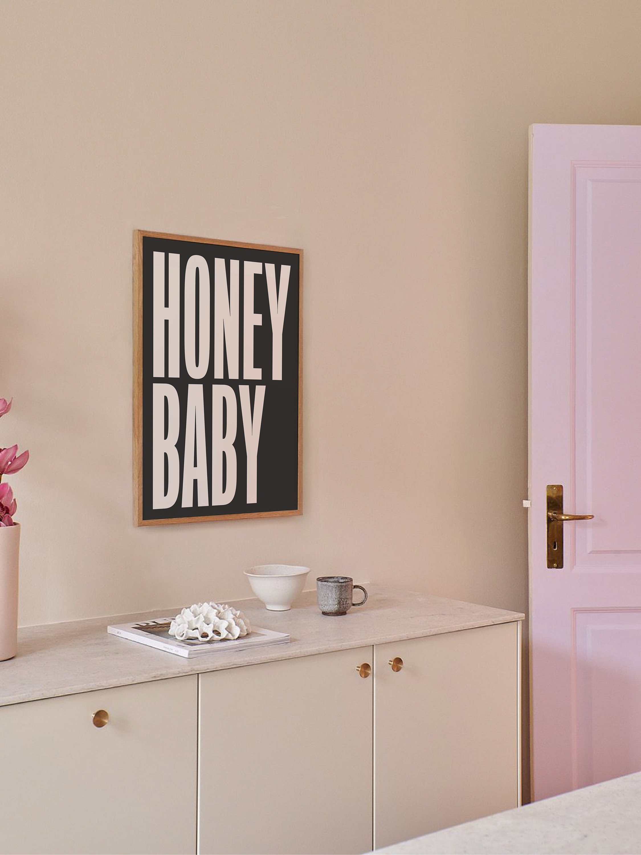 Honey Baby Quote Print - Image 4