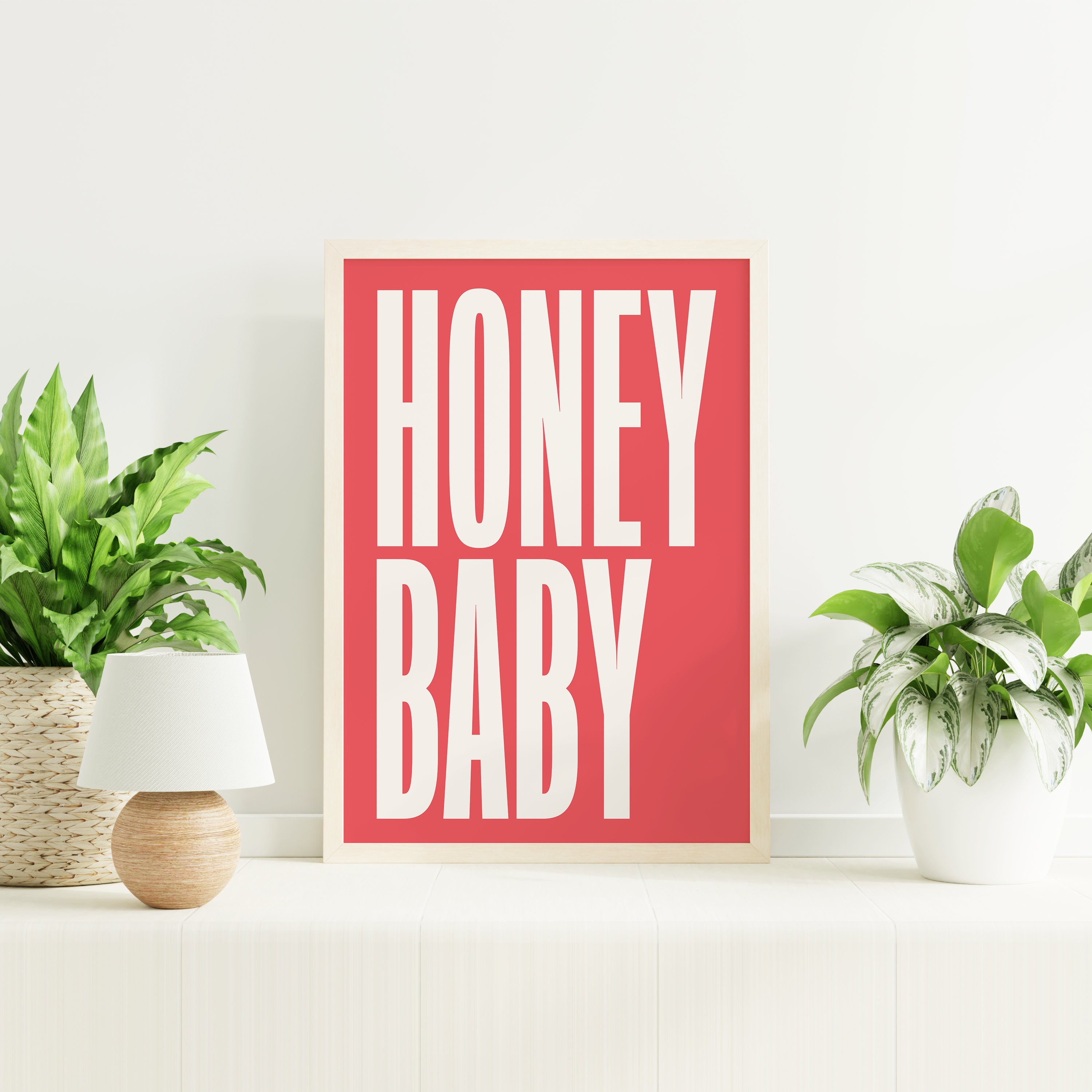 Honey Baby Quote Print - Image 2