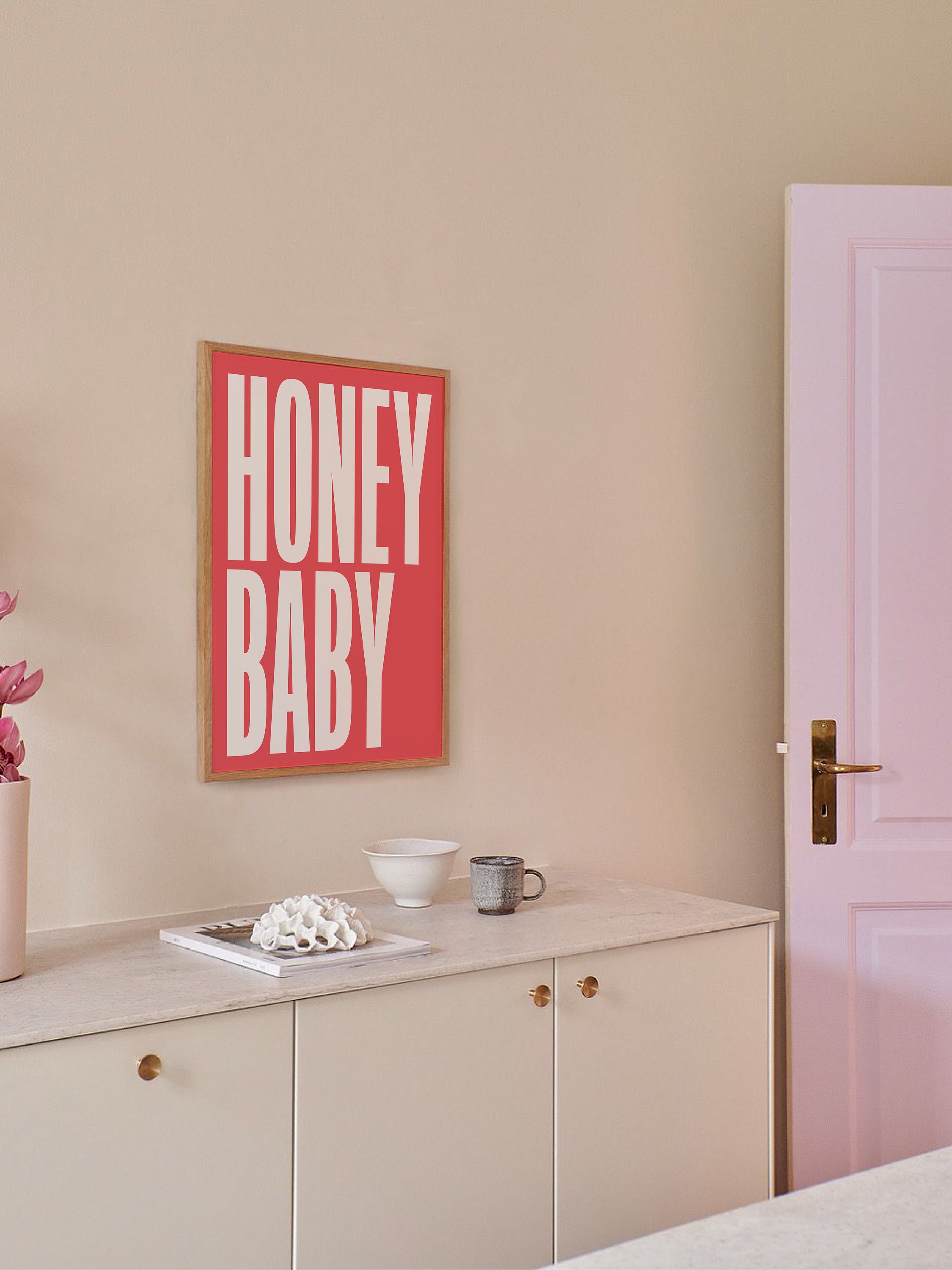 Honey Baby Quote Print - Image 4