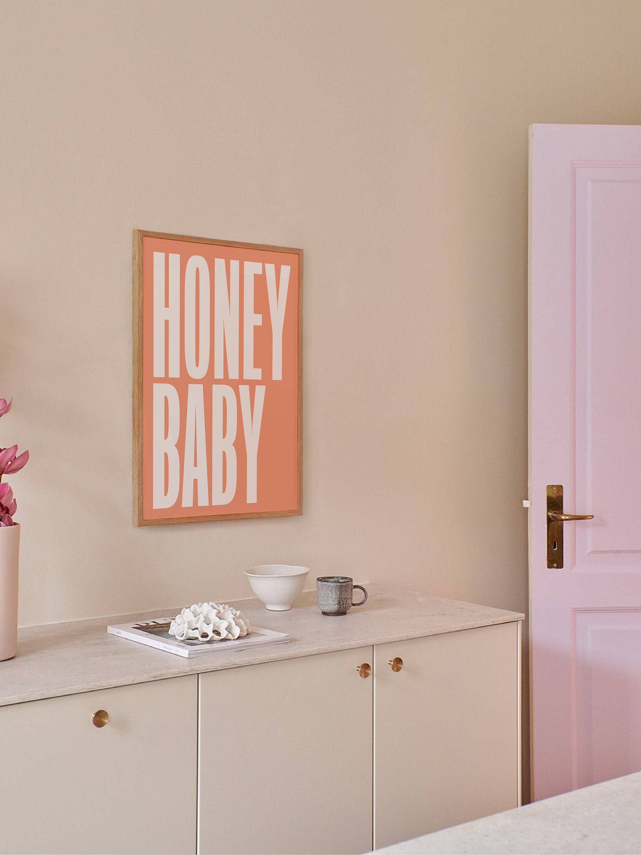 Honey Baby Quote Print - Image 3