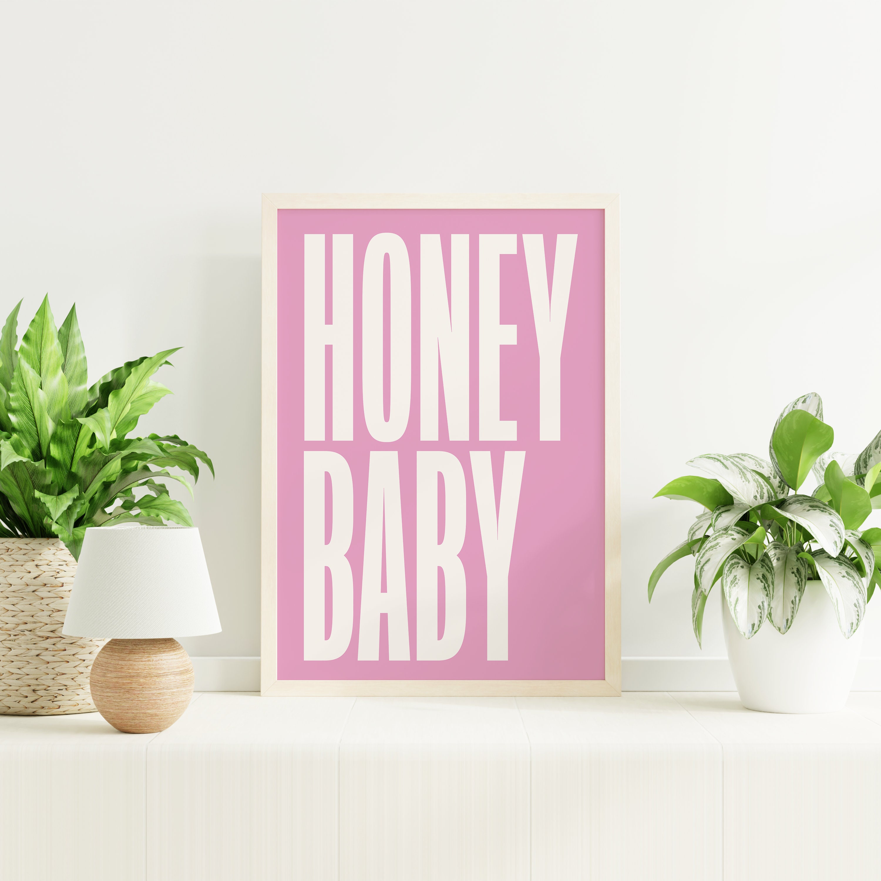 Honey Baby Quote Print - Image 2