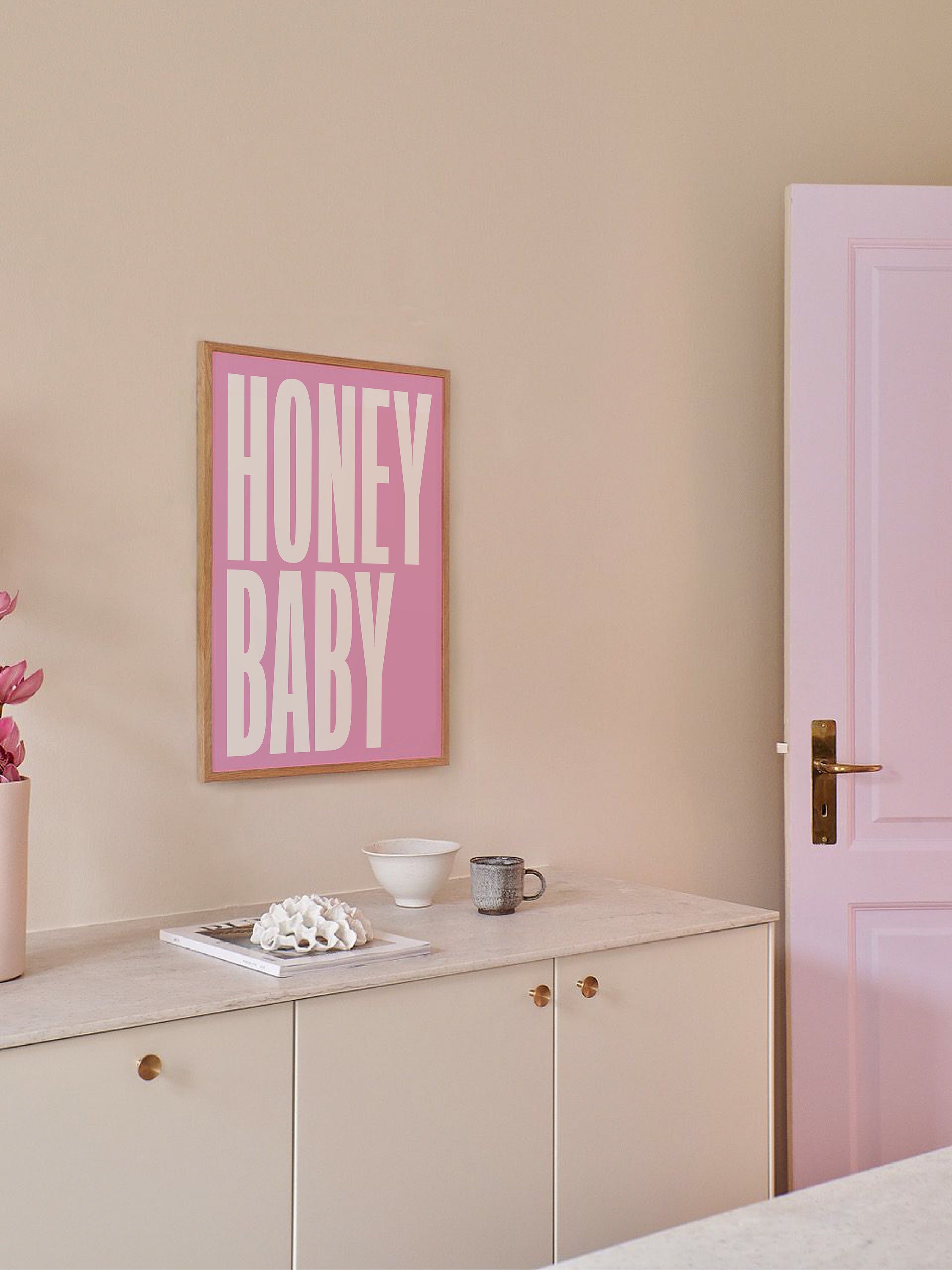 Honey Baby Quote Print - Image 4