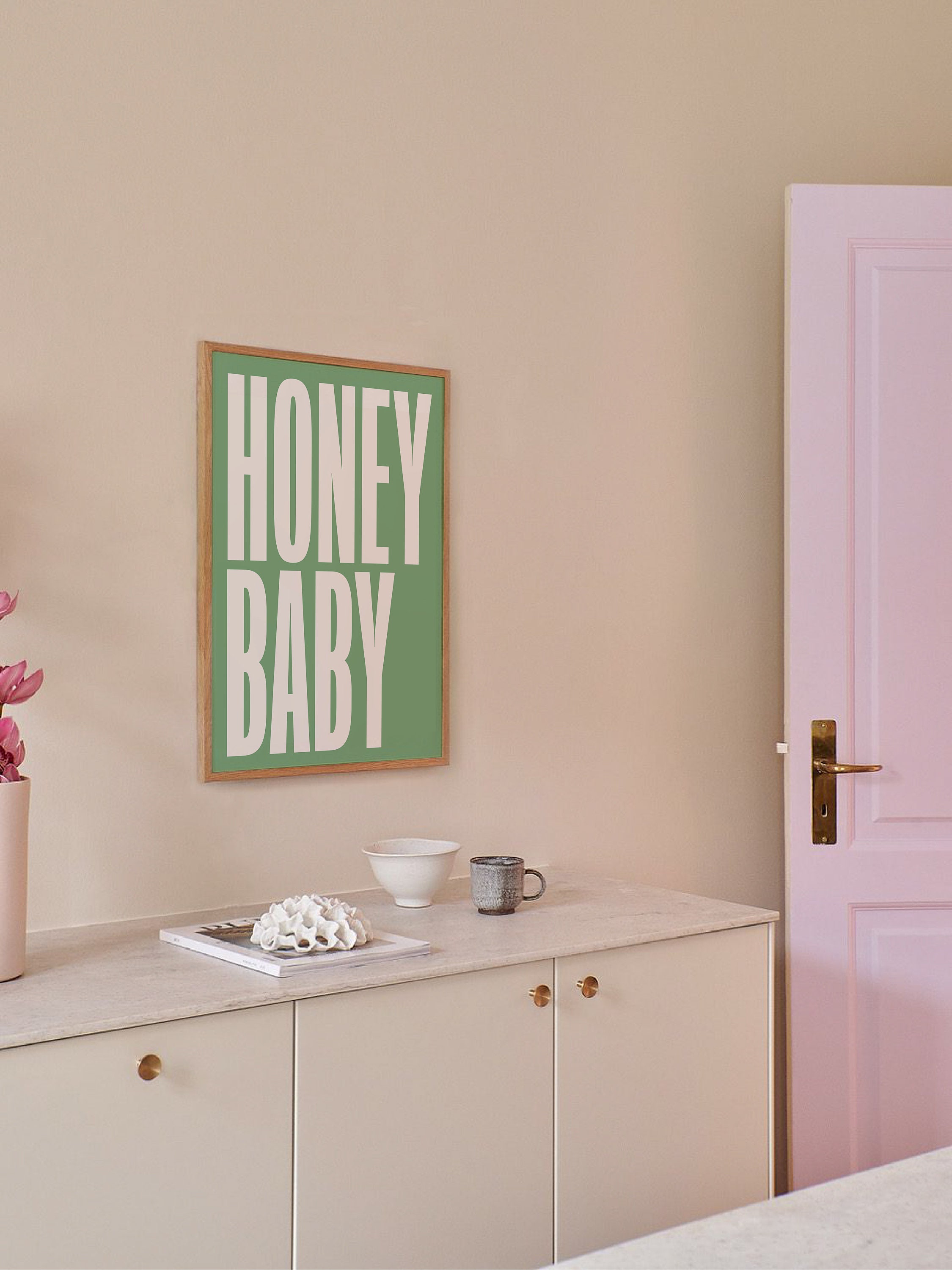 Honey Baby Quote Print - Image 2