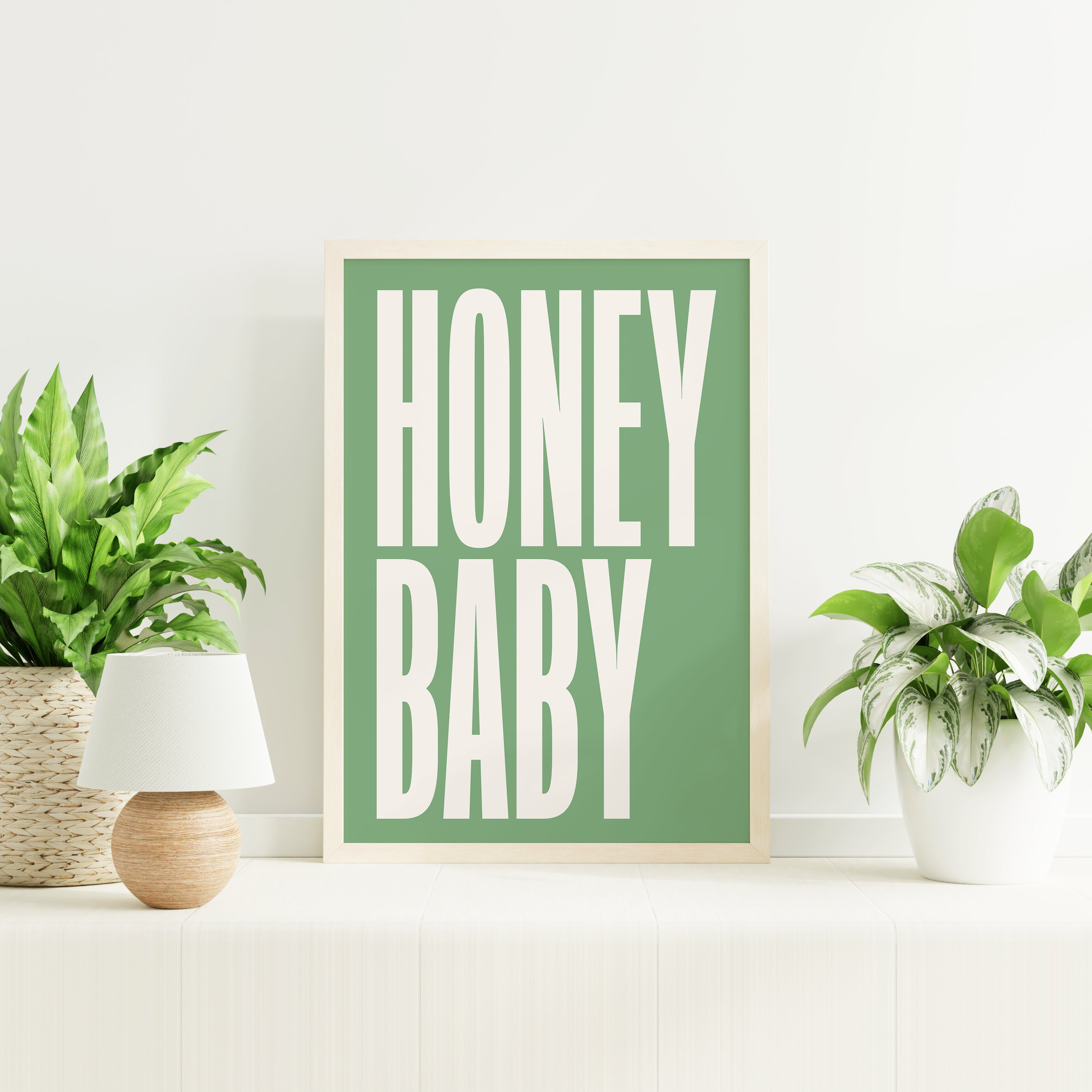 Honey Baby Quote Print - Image 4
