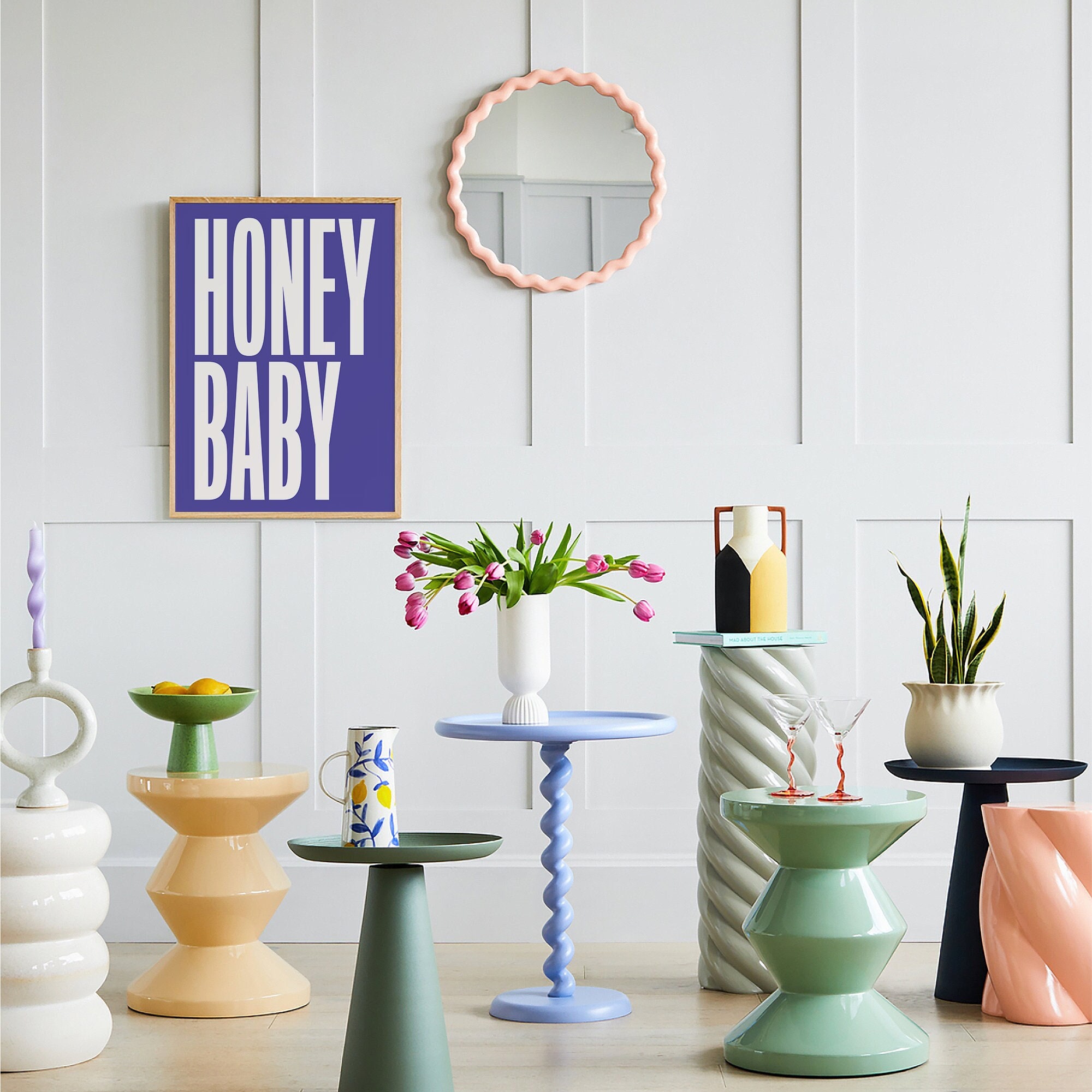 Honey Baby Quote Print