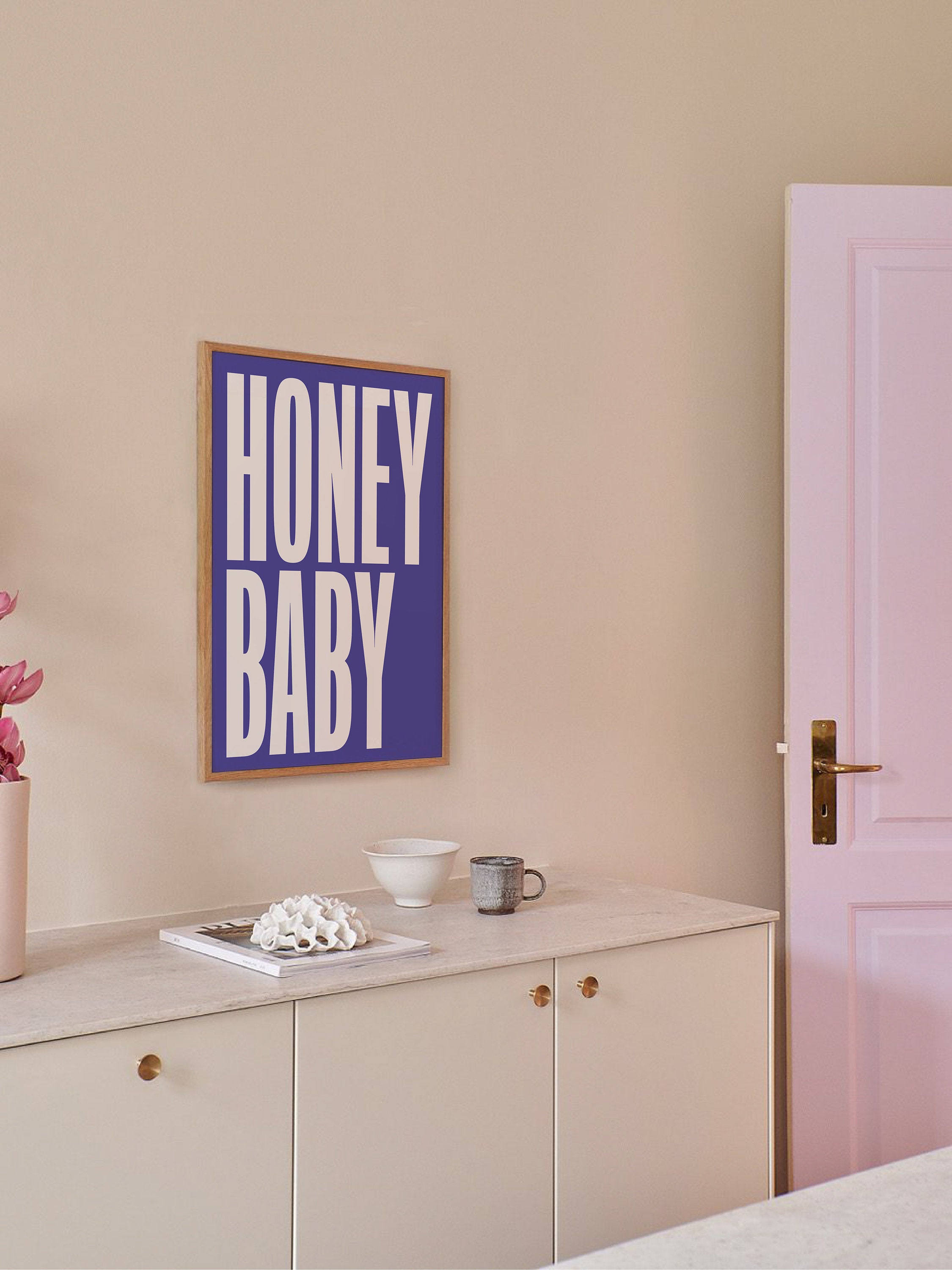 Honey Baby Quote Print - Image 4