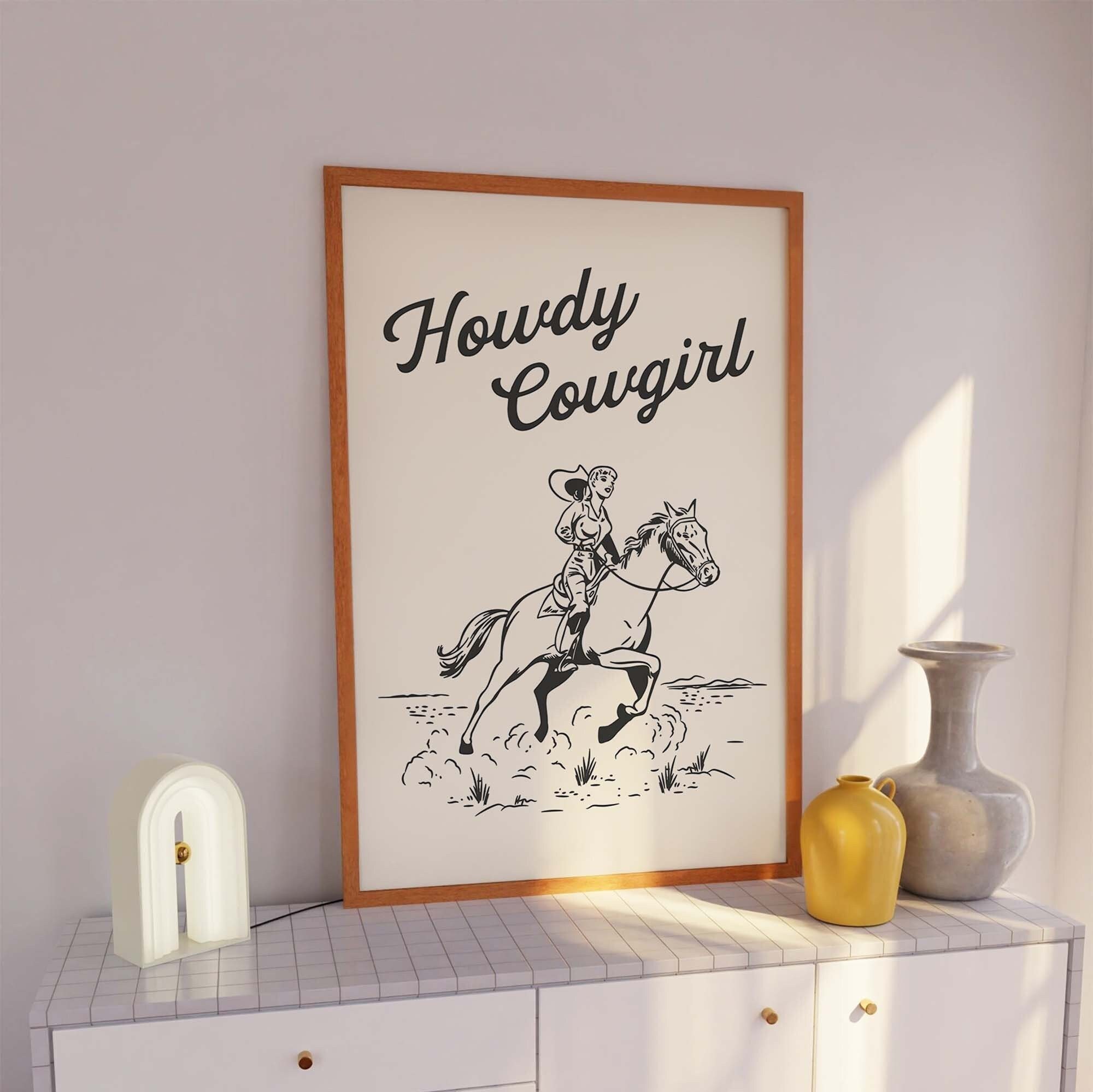 Howdy Cowgirl Print