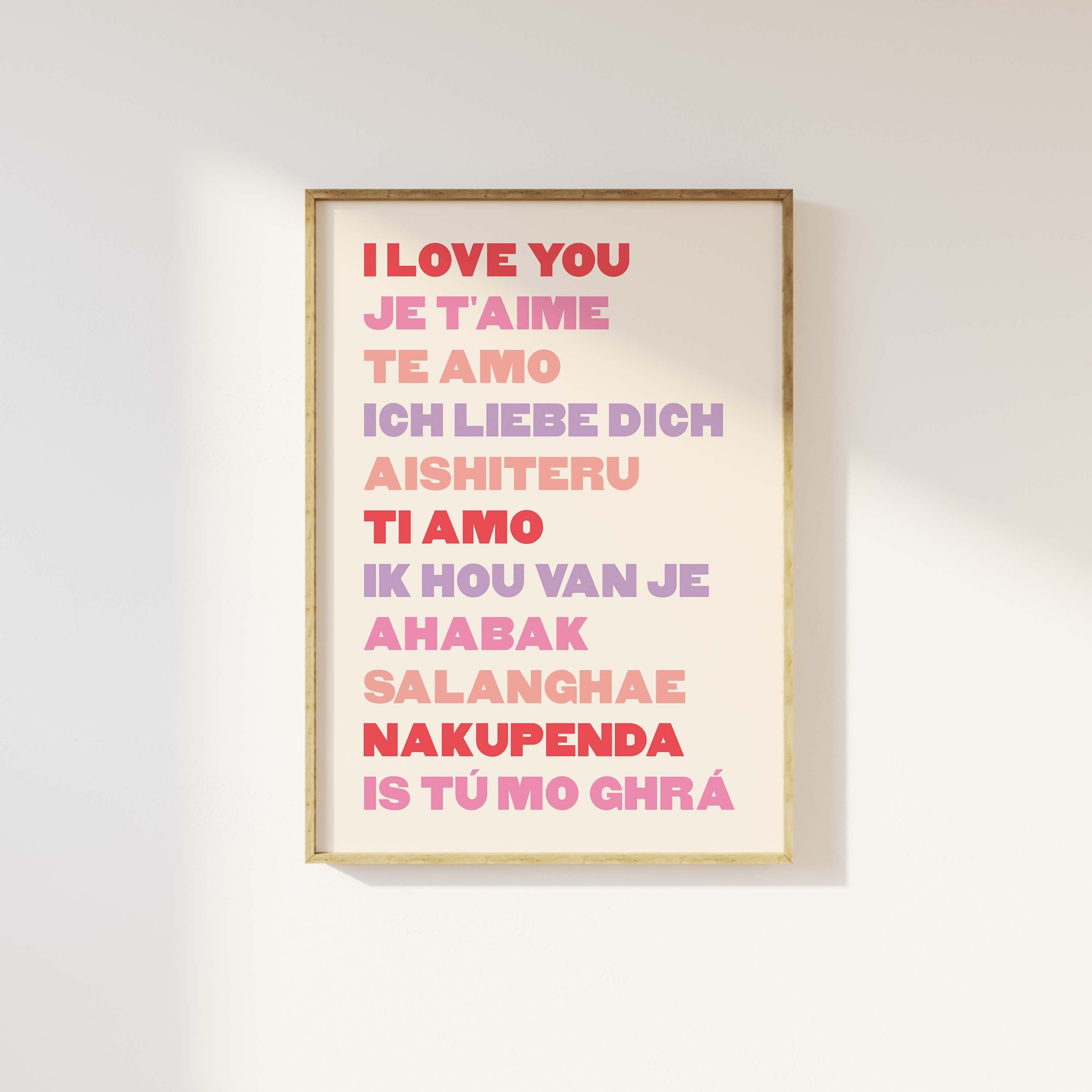 I Love You Print