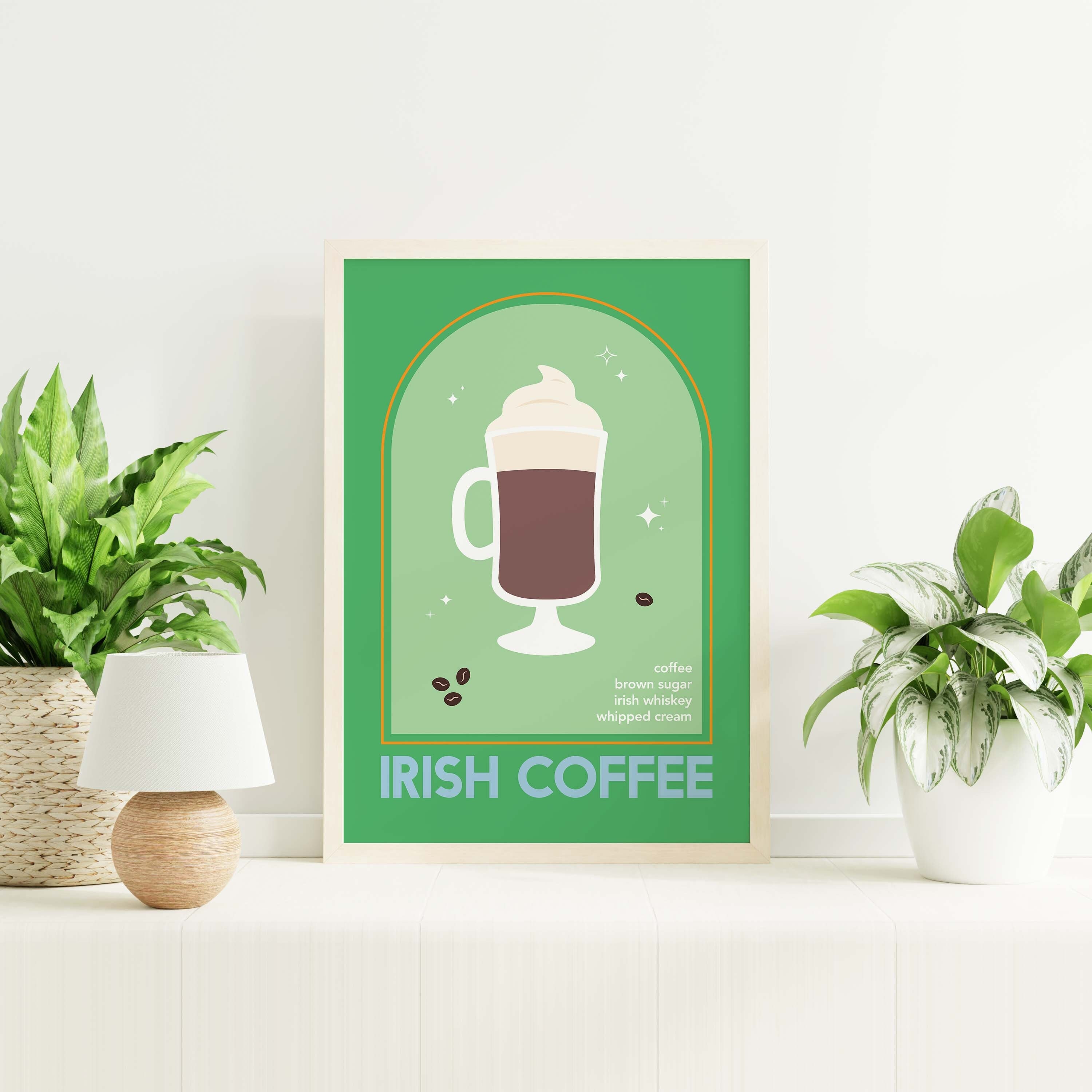 Irish Coffee Cocktail Print