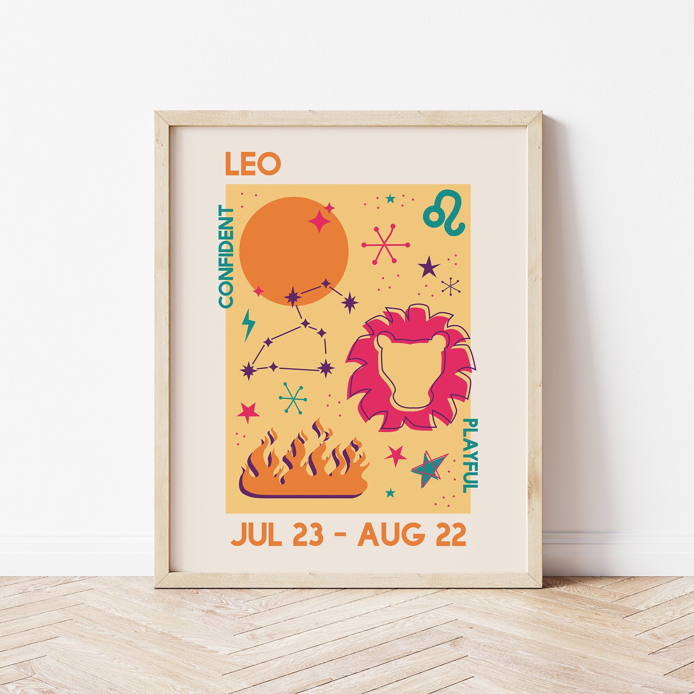 Leo Zodiac Print - Image 3