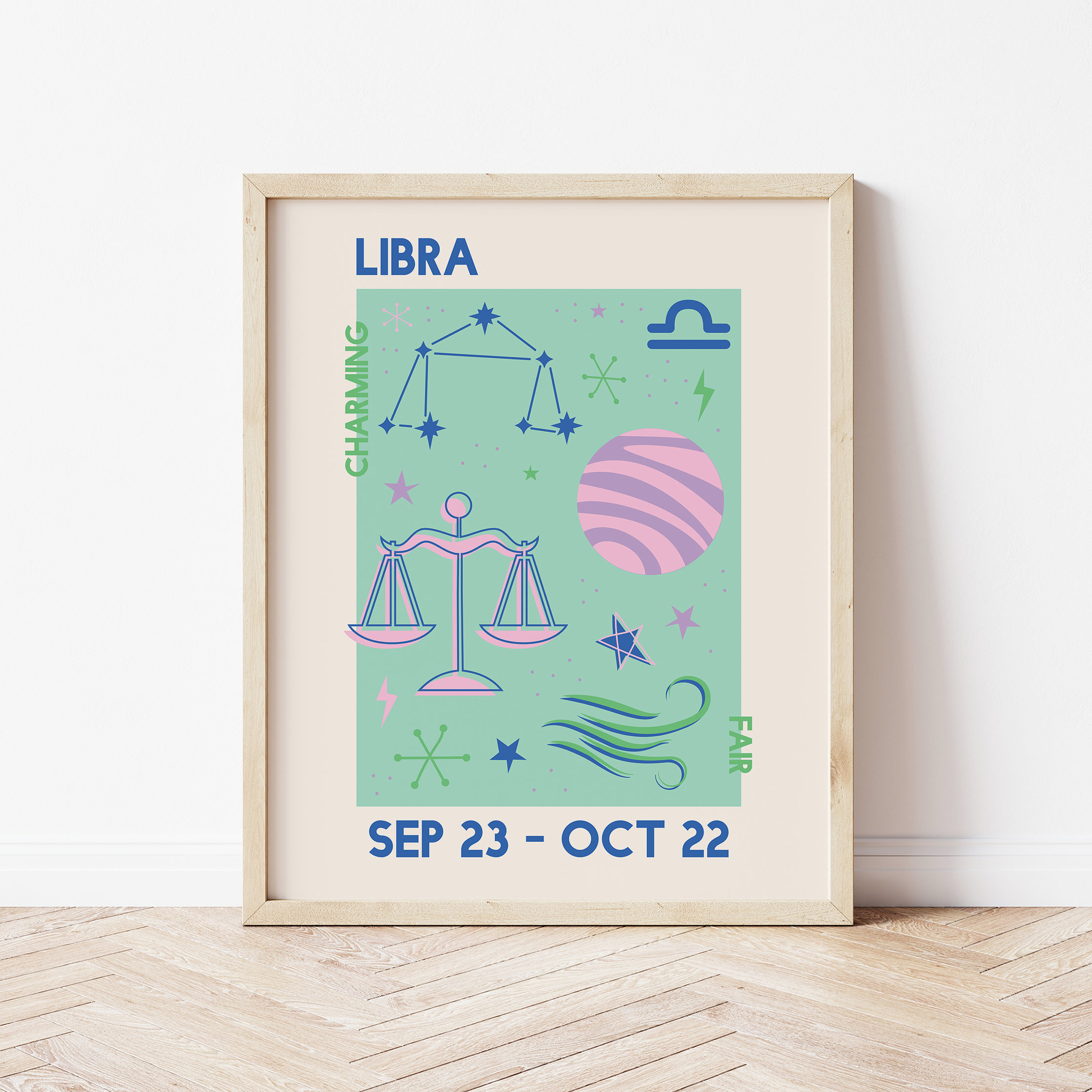 Libra Zodiac Print - Image 4