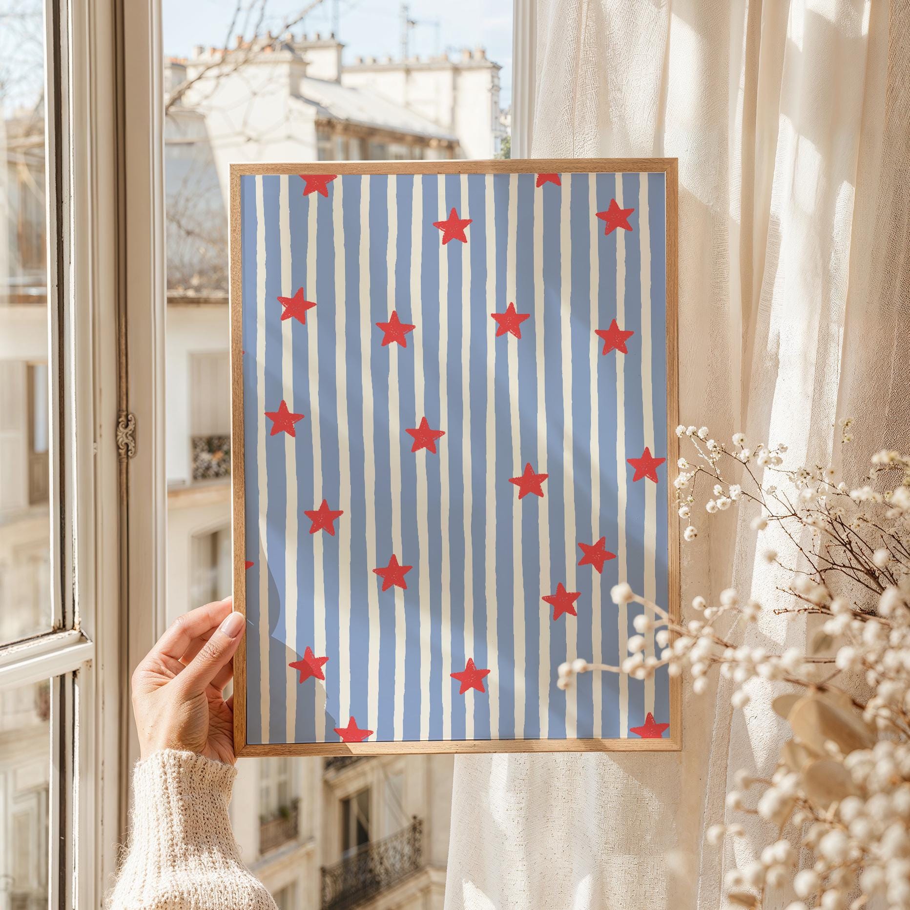 Little Stars Striped Print - Image 2