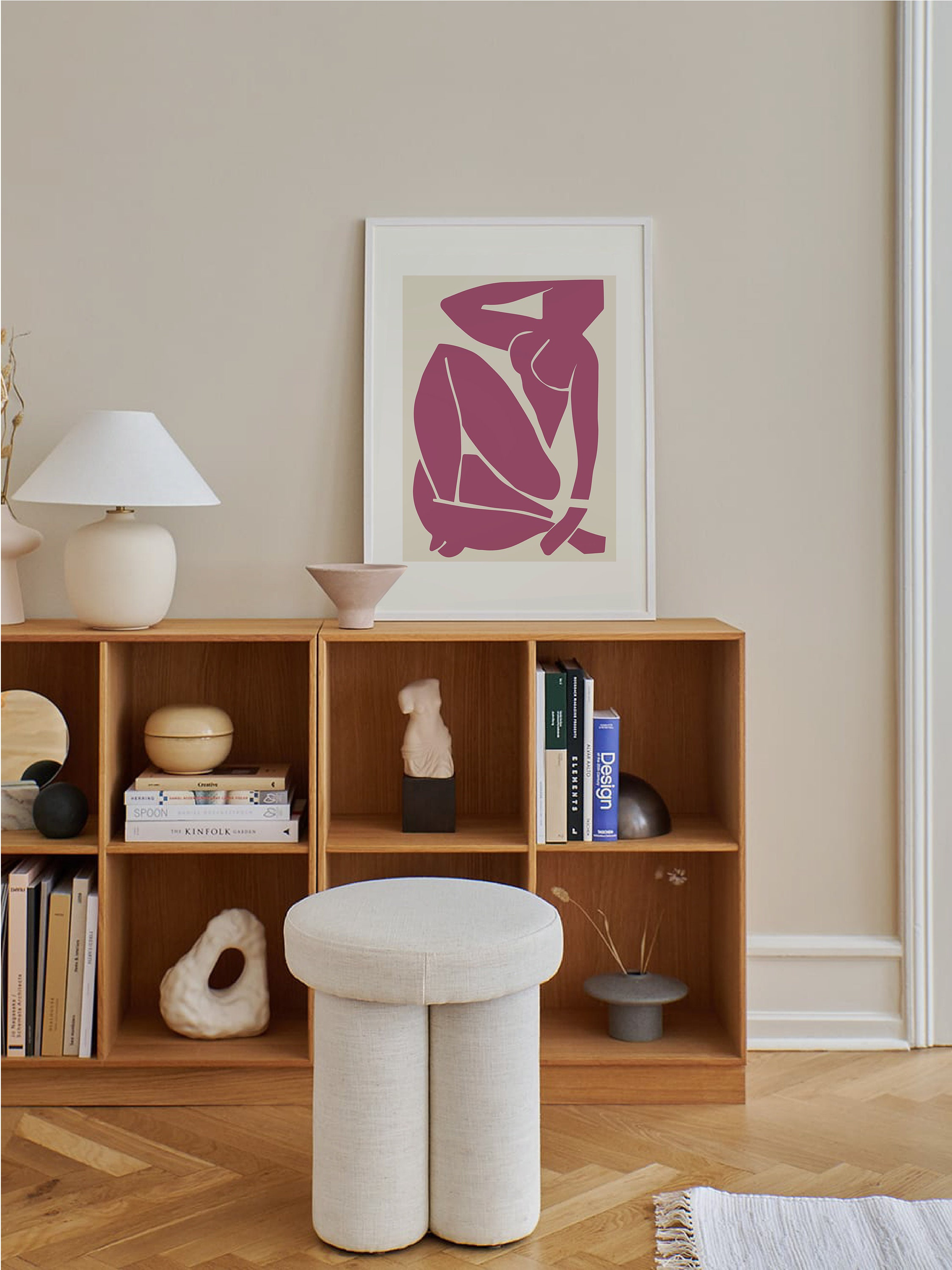 Matisse Exhibition Burgundy Nude Print - Image 3