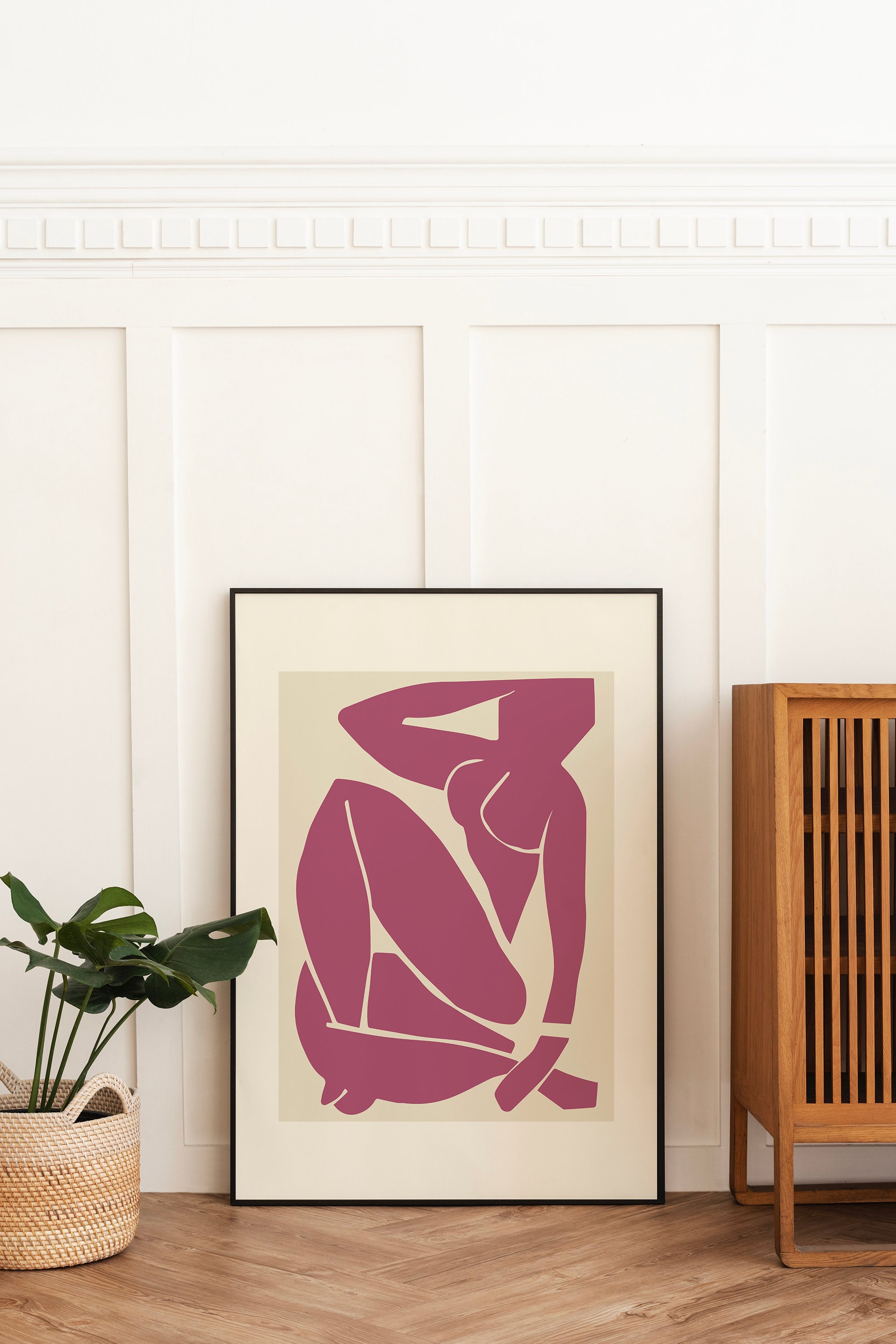 Matisse Exhibition Burgundy Nude Print - Image 4