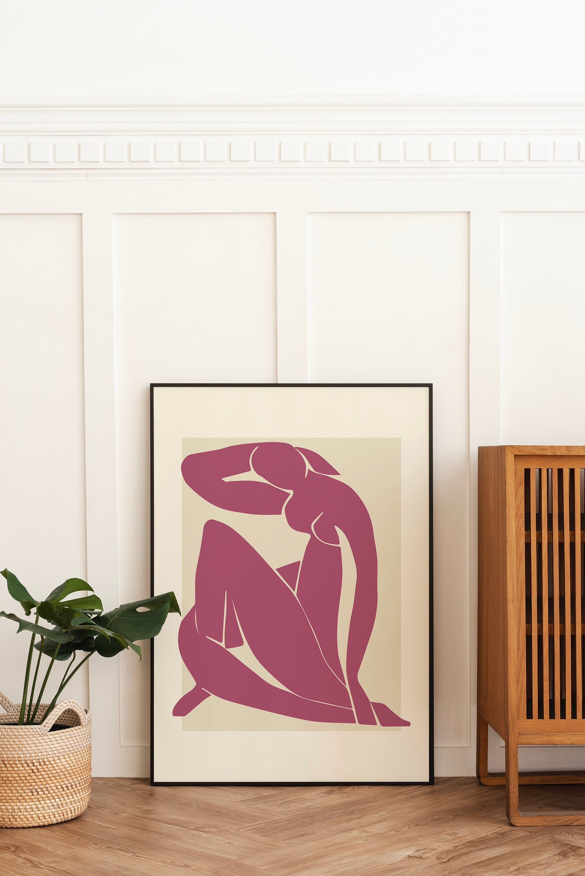 Matisse Exhibition Burgundy Nude Print - Image 5
