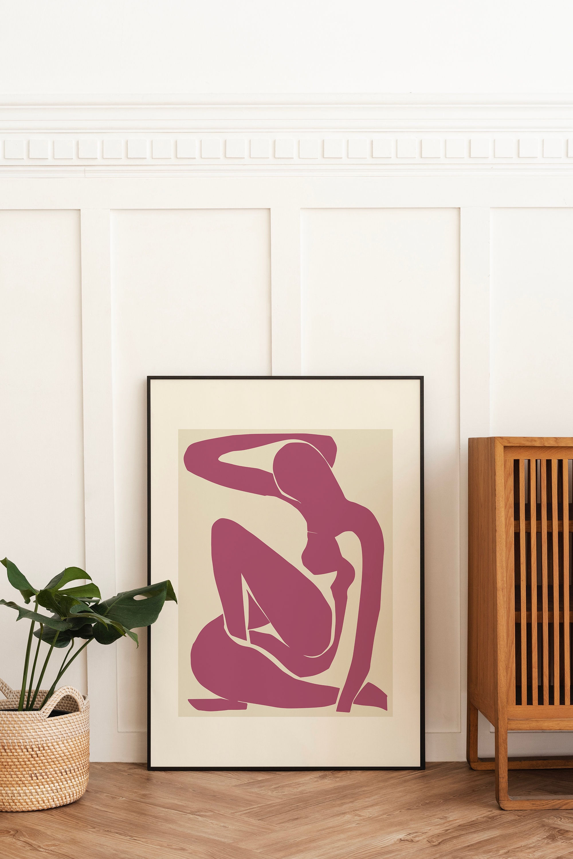 Matisse Exhibition Burgundy Nude Print - Image 4