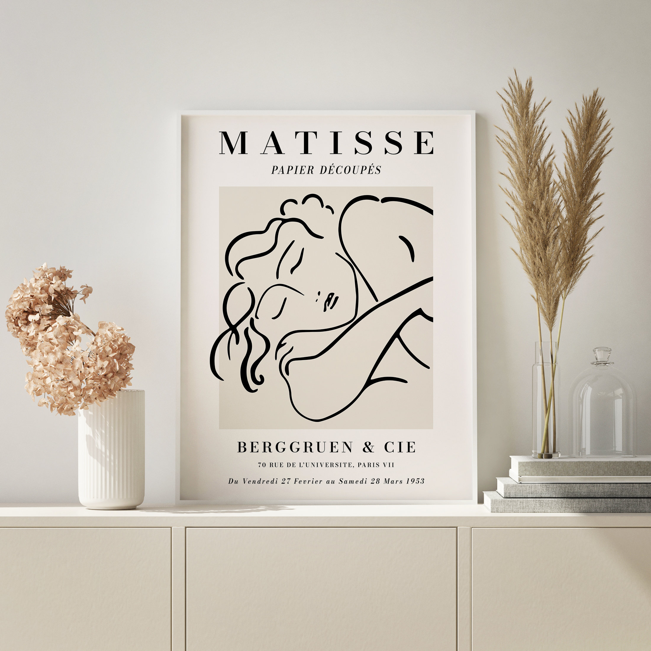 Matisse Woman Sleeping Sketch Exhibition Poster Print - Image 2