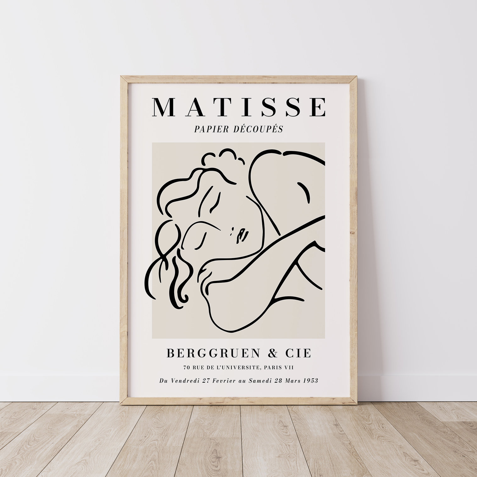Matisse Woman Sleeping Sketch Exhibition Poster Print - Image 3