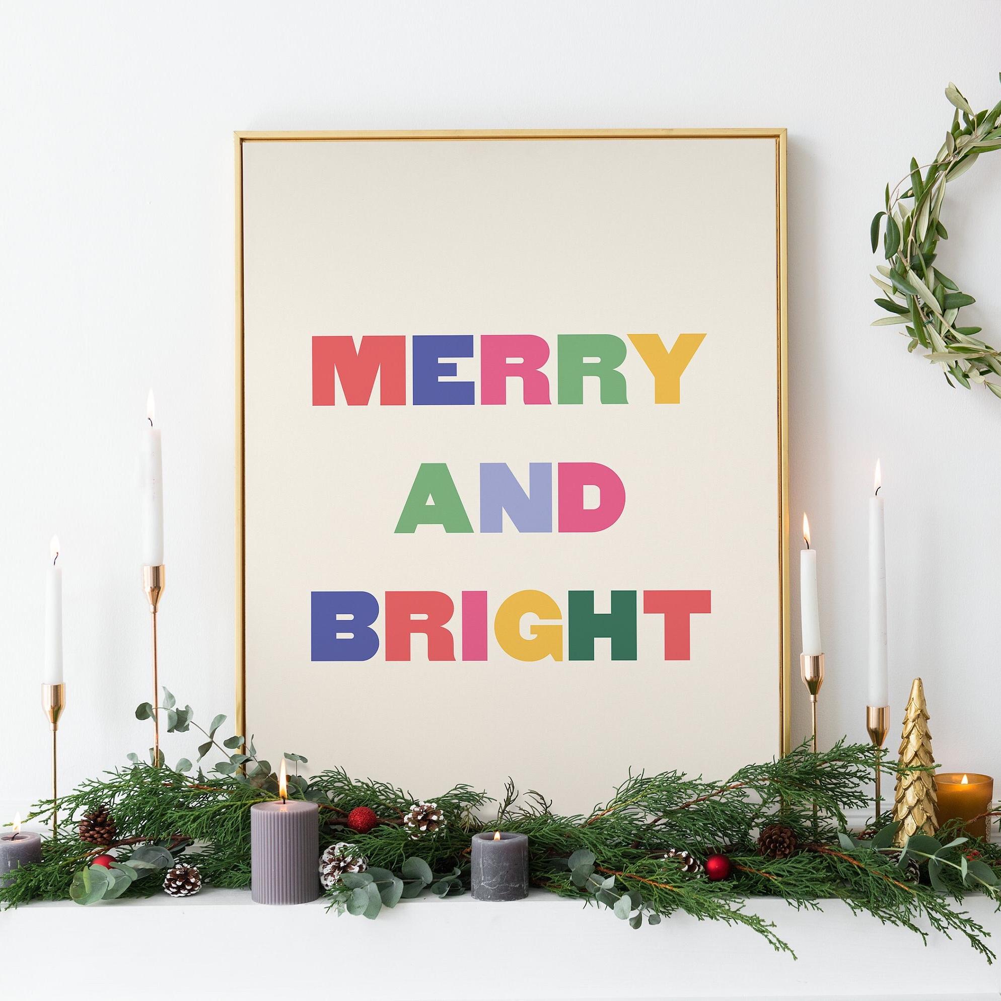 Merry and Bright Christmas Print - Image 3