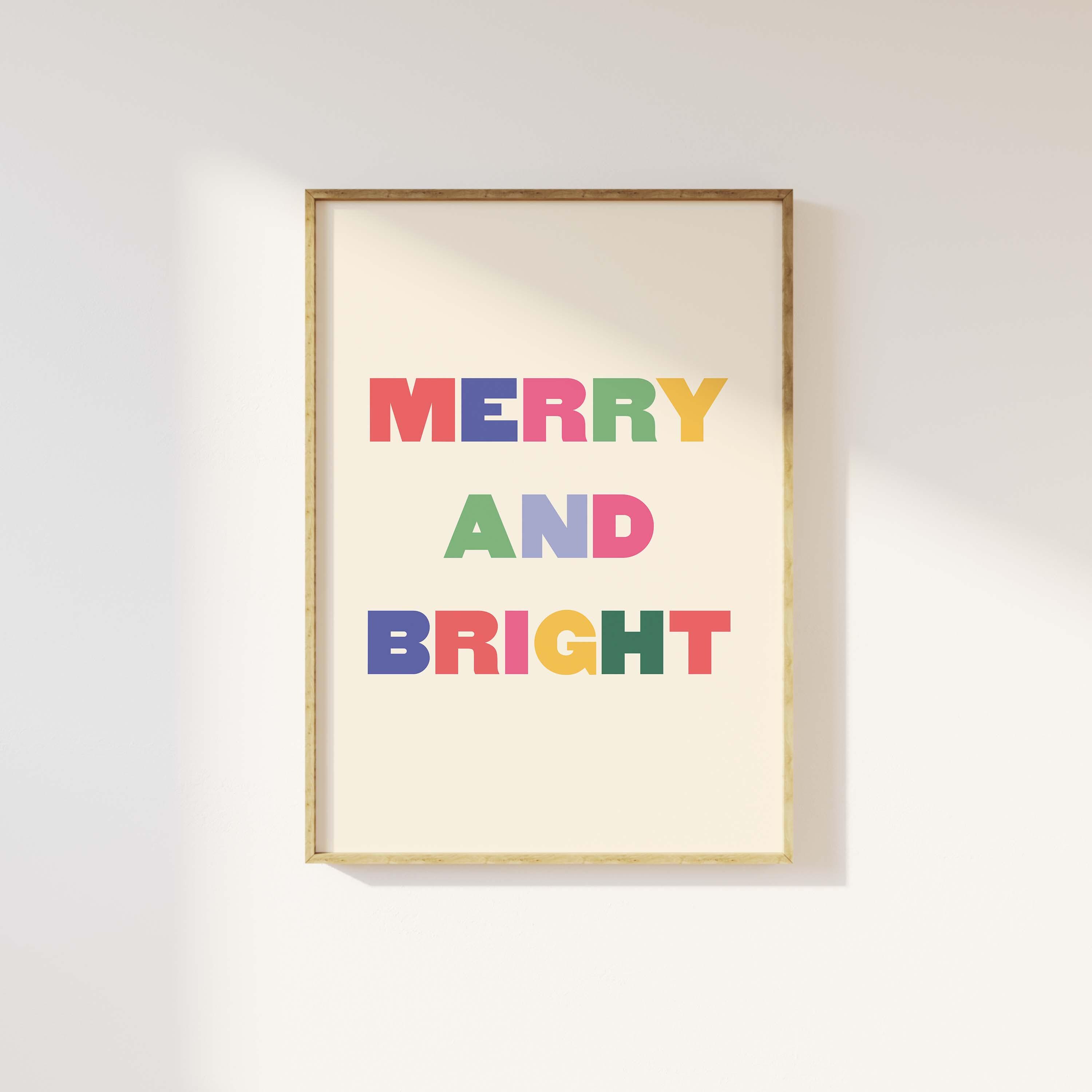 Merry and Bright Christmas Print - Image 4