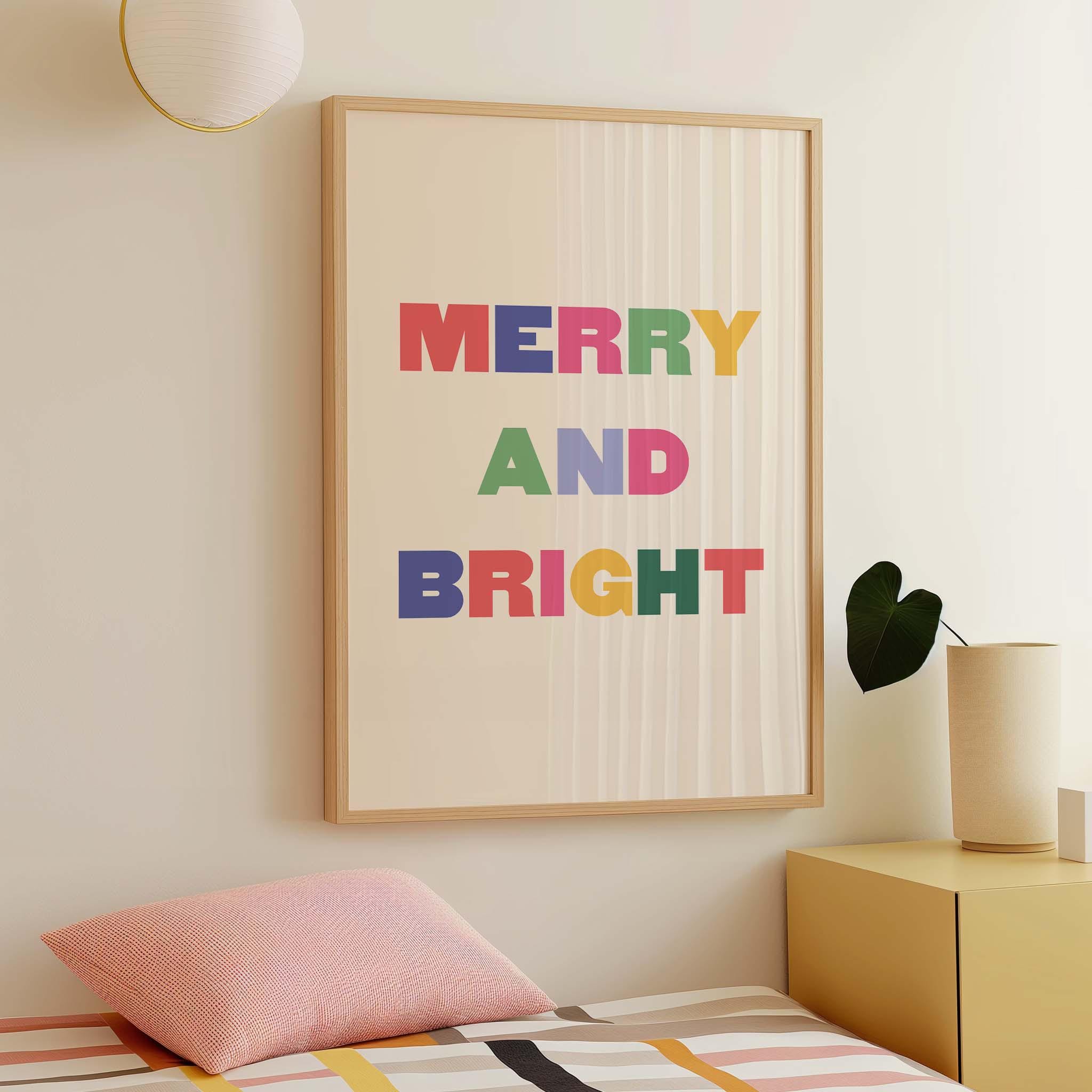 Merry and Bright Christmas Print - Image 5