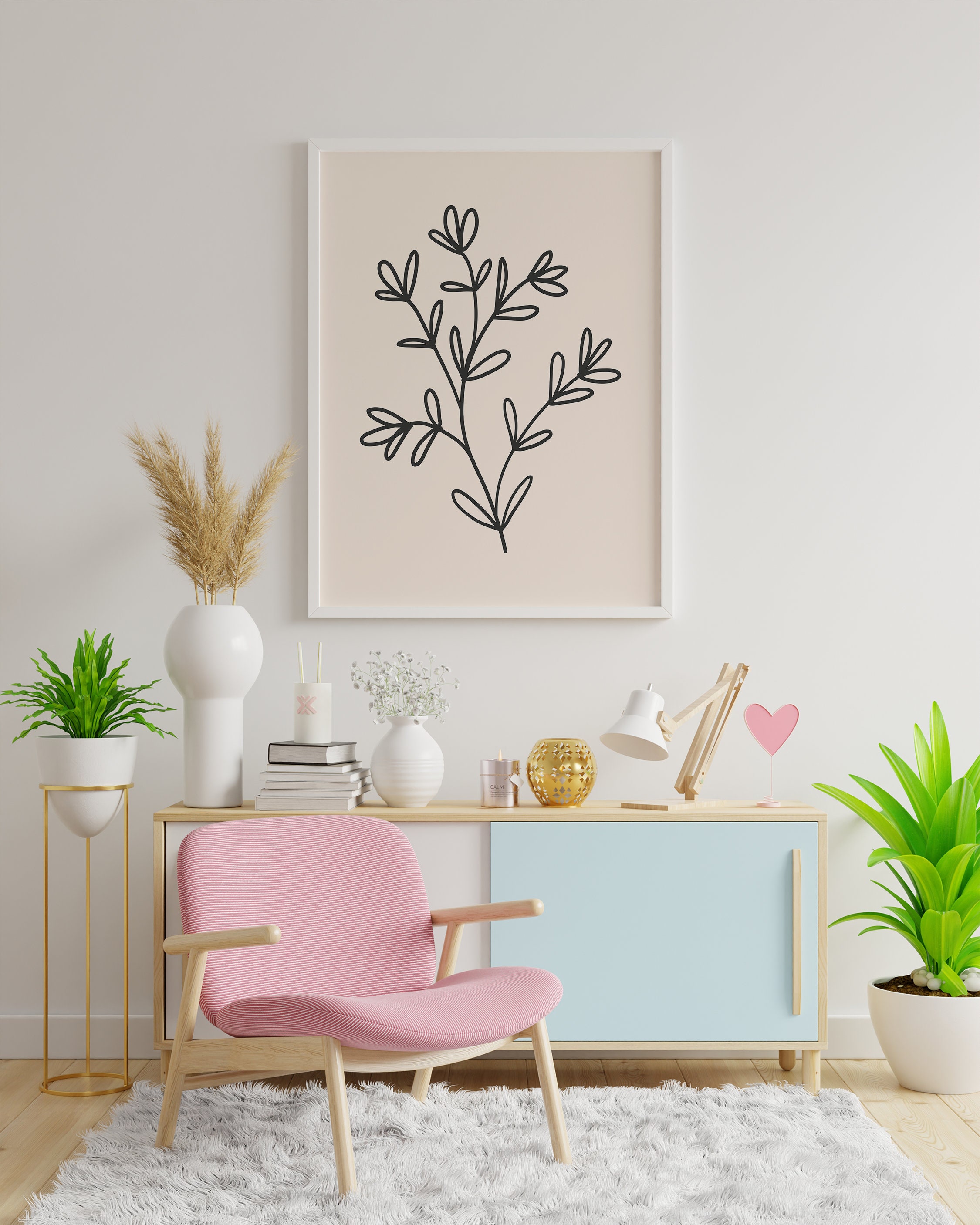 Minimal Line Botanical Gallery Wall Print - Image 2