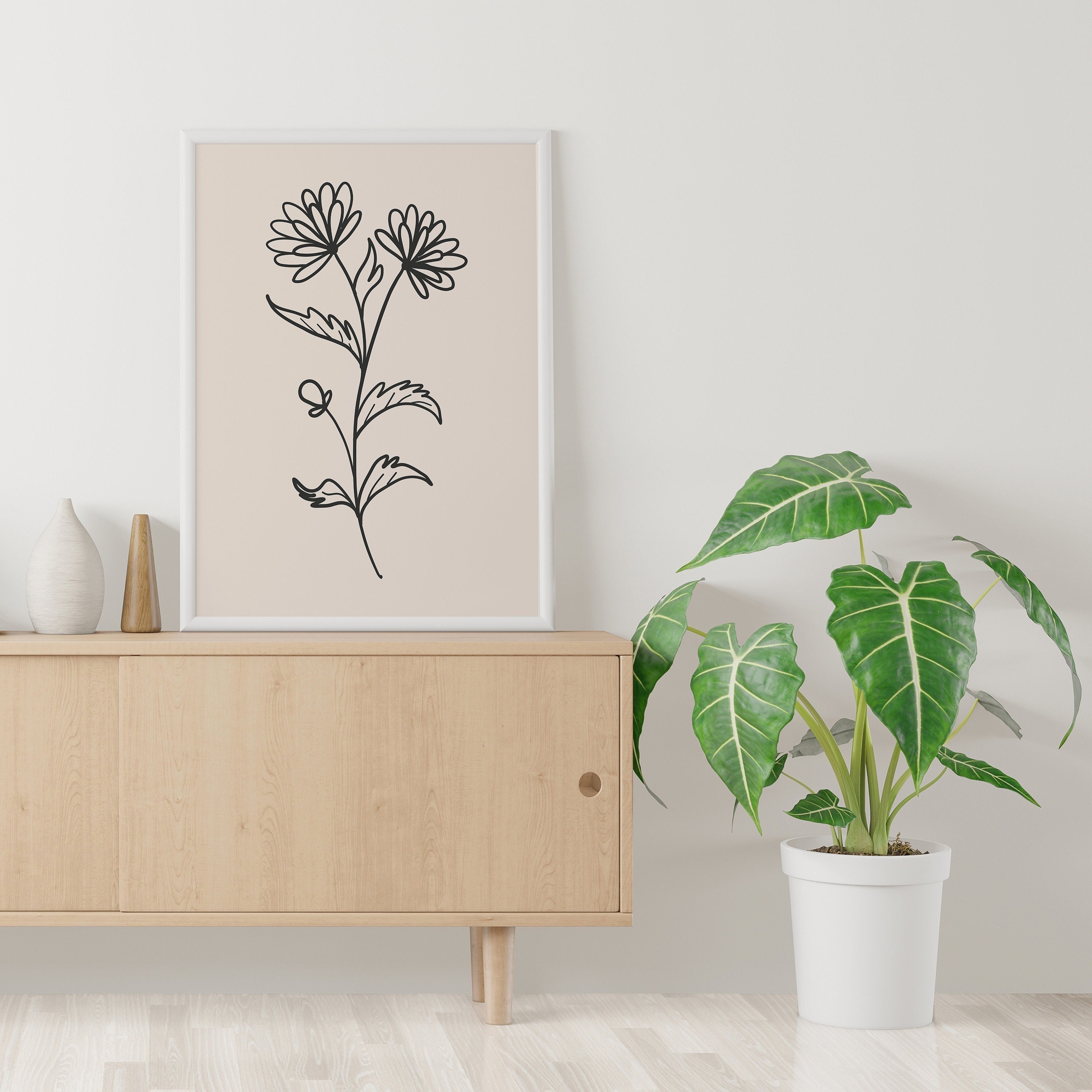 Minimal Line Botanical Gallery Wall Print