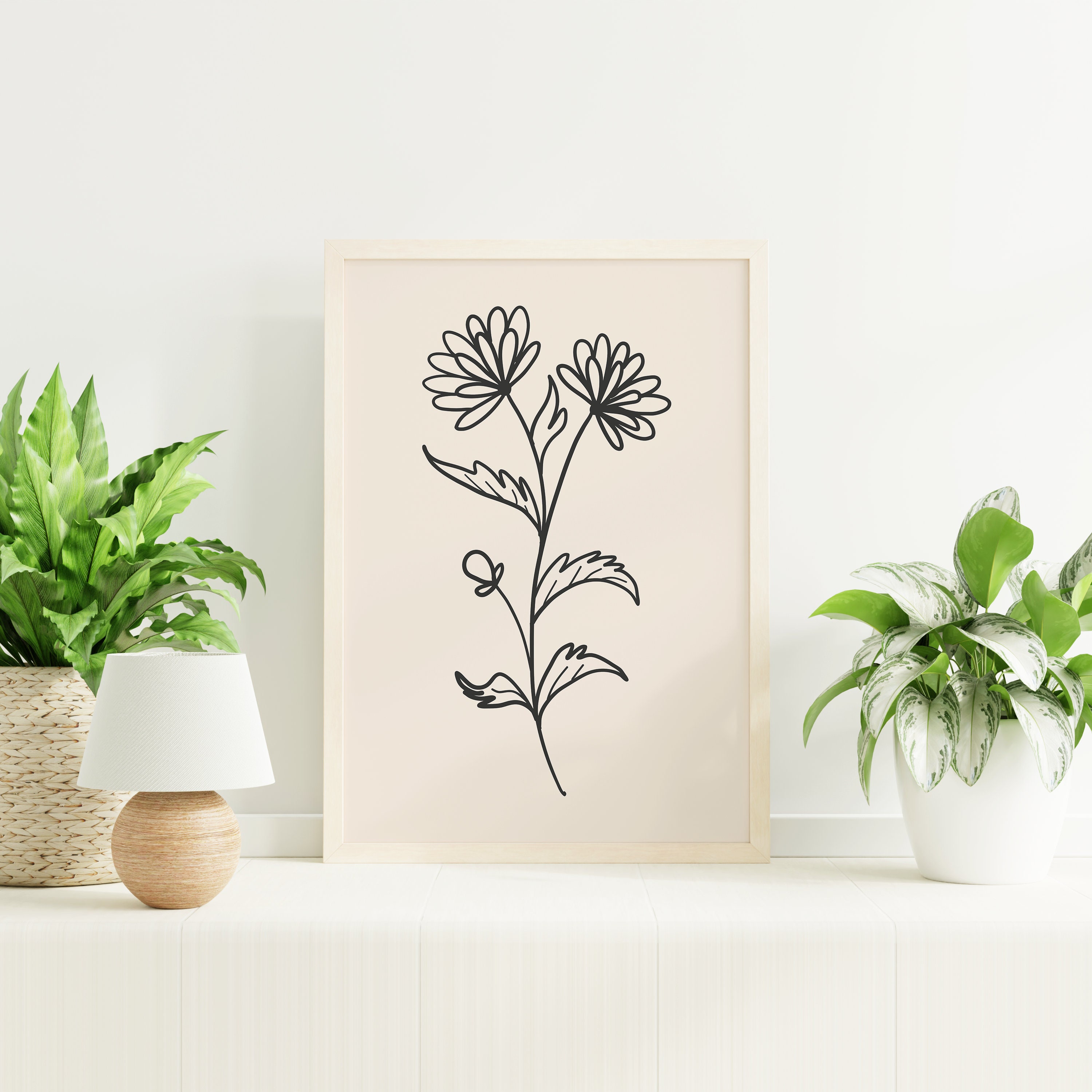 Minimal Line Botanical Gallery Wall Print - Image 2