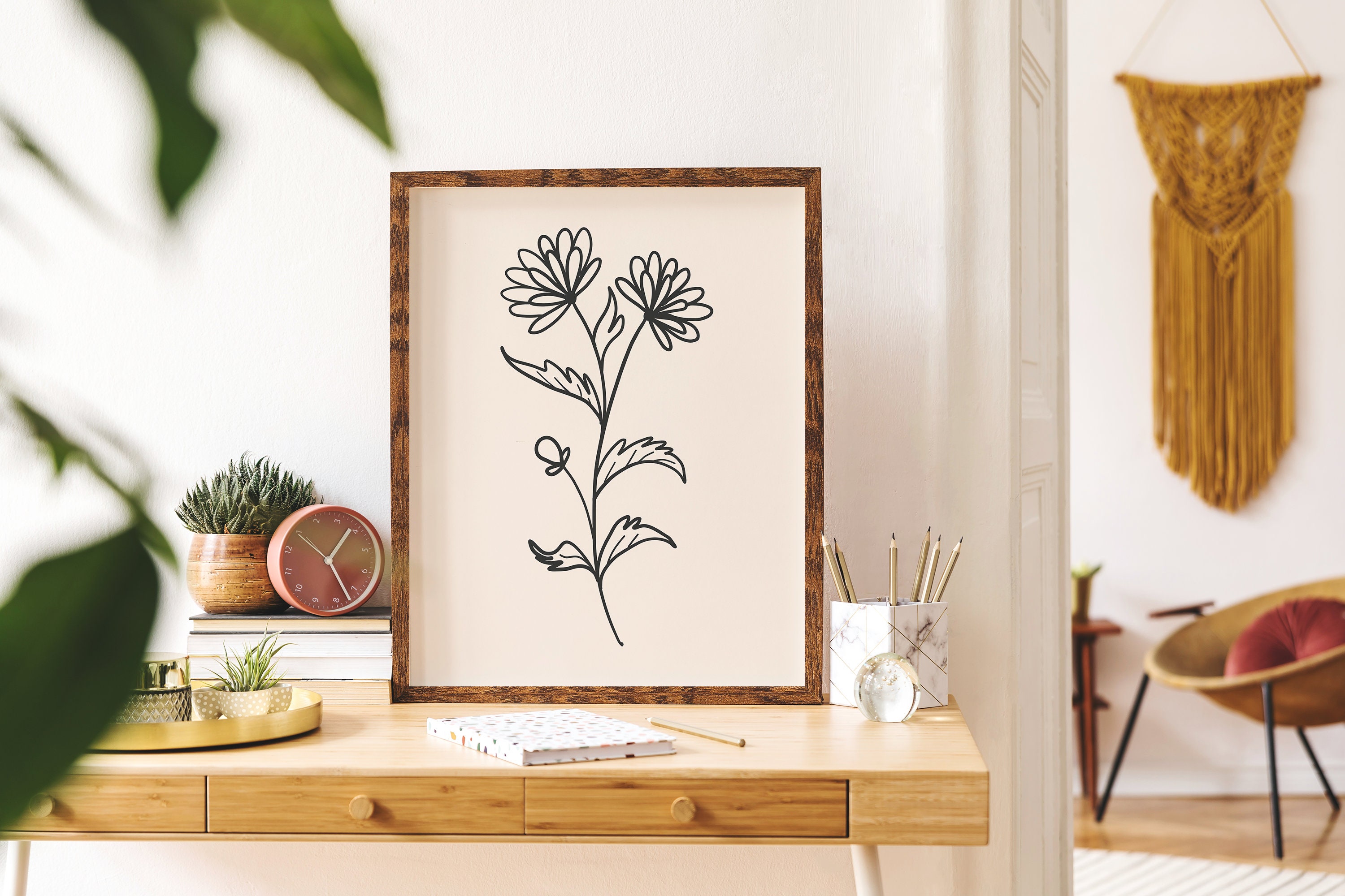 Minimal Line Botanical Gallery Wall Print - Image 4