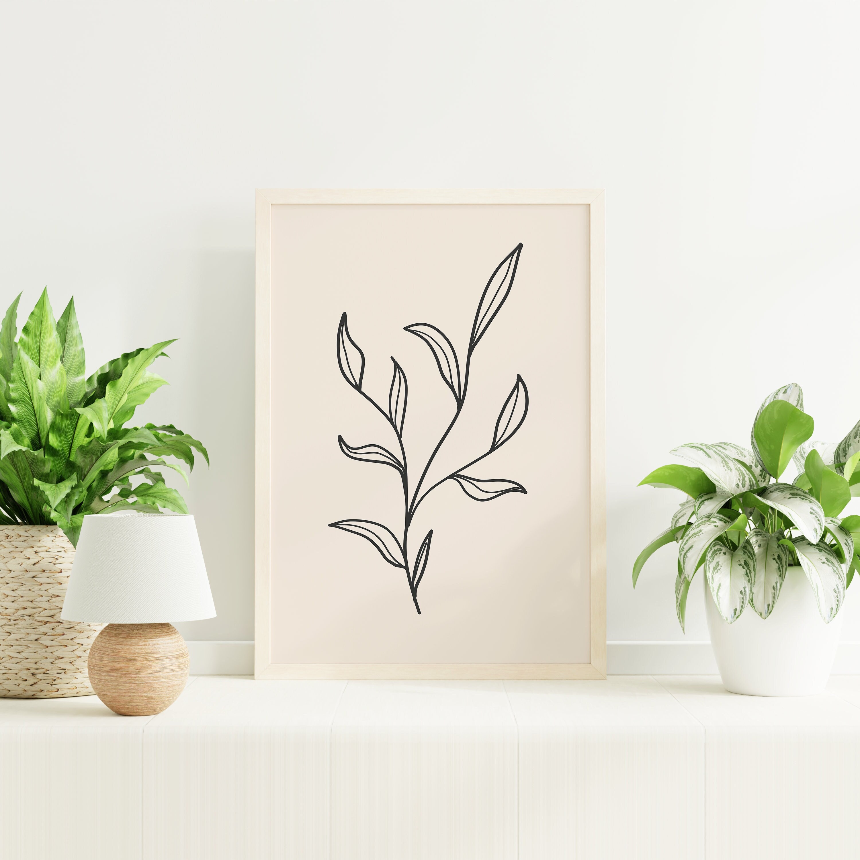 Minimal Line Botanical Gallery Wall Print