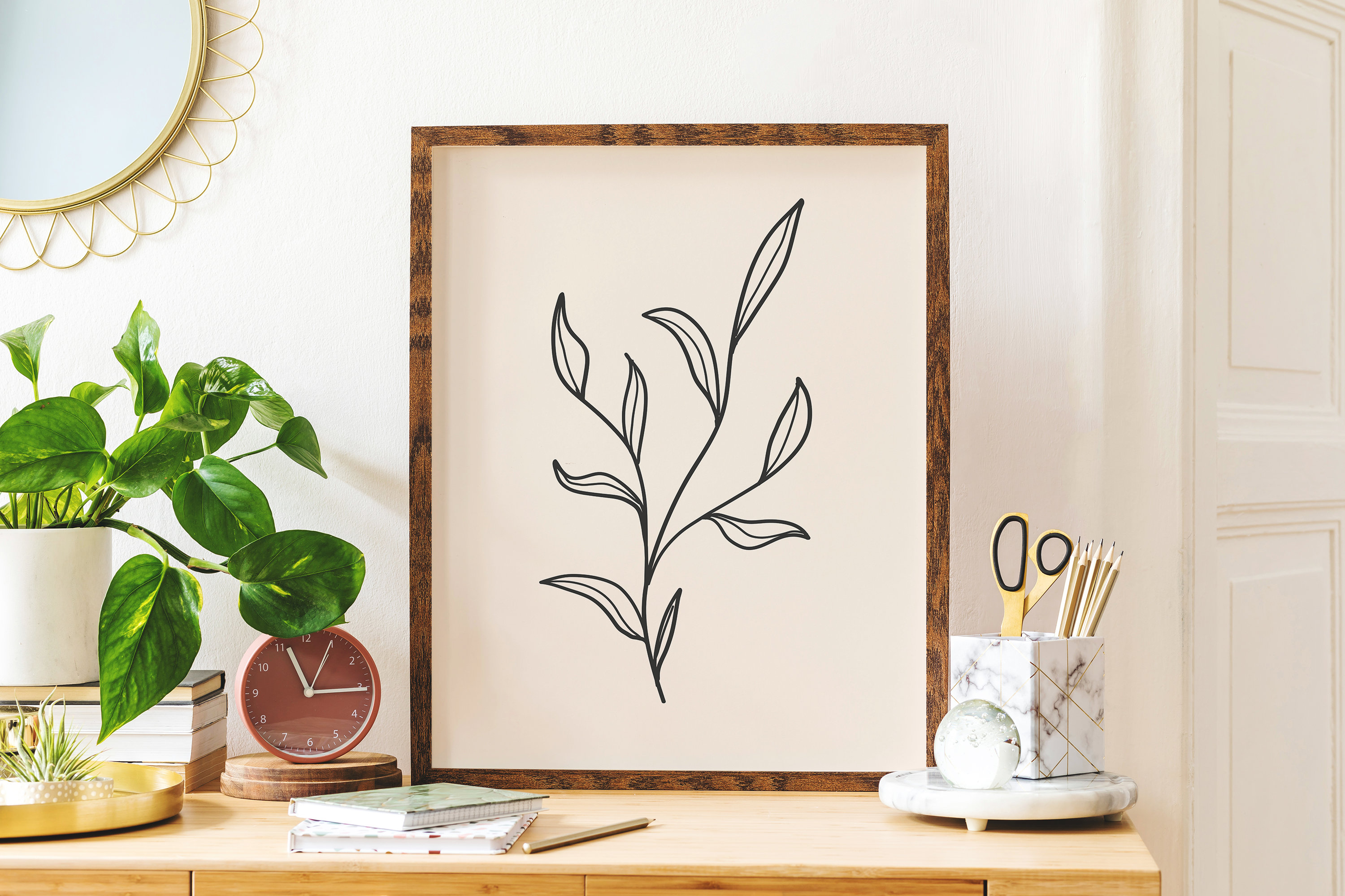 Minimal Line Botanical Gallery Wall Print - Image 2
