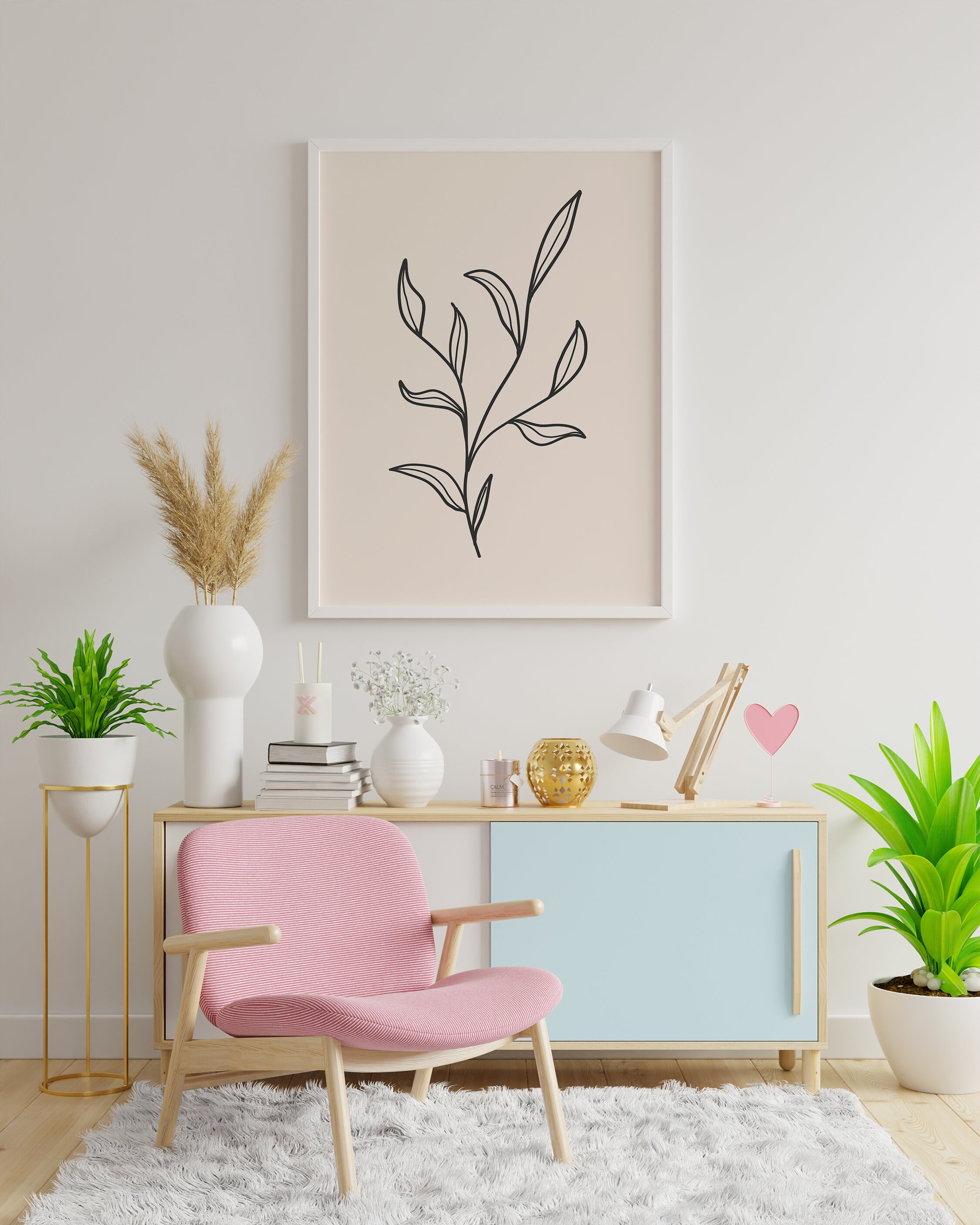 Minimal Line Botanical Gallery Wall Print - Image 3