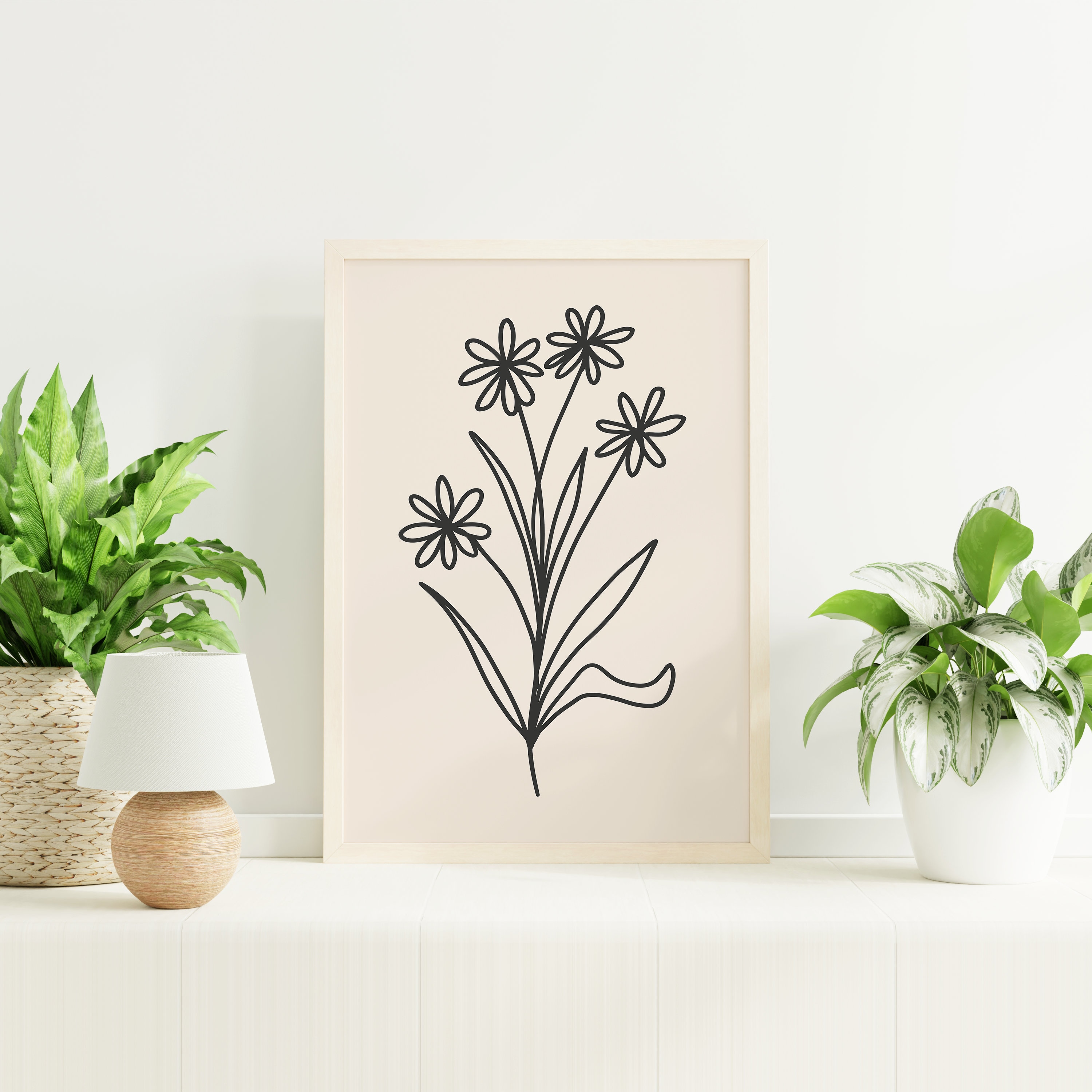 Minimal Line Botanical Gallery Wall Print - Image 2